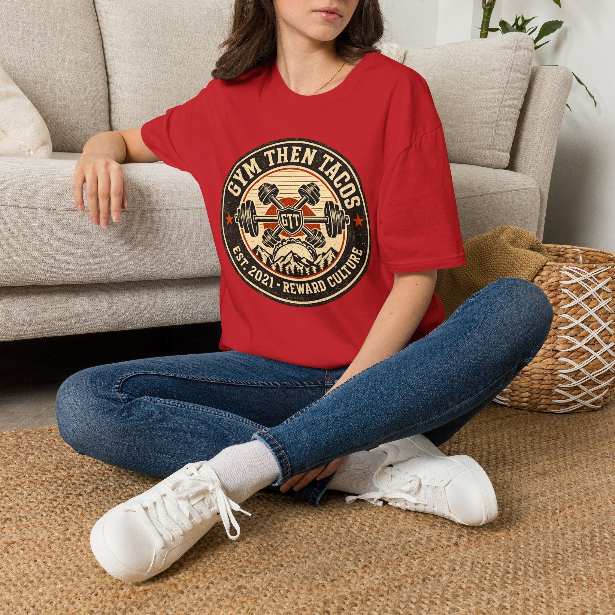 GTT Badge | Premium Unisex T-Shirt | Gym Then Tacos