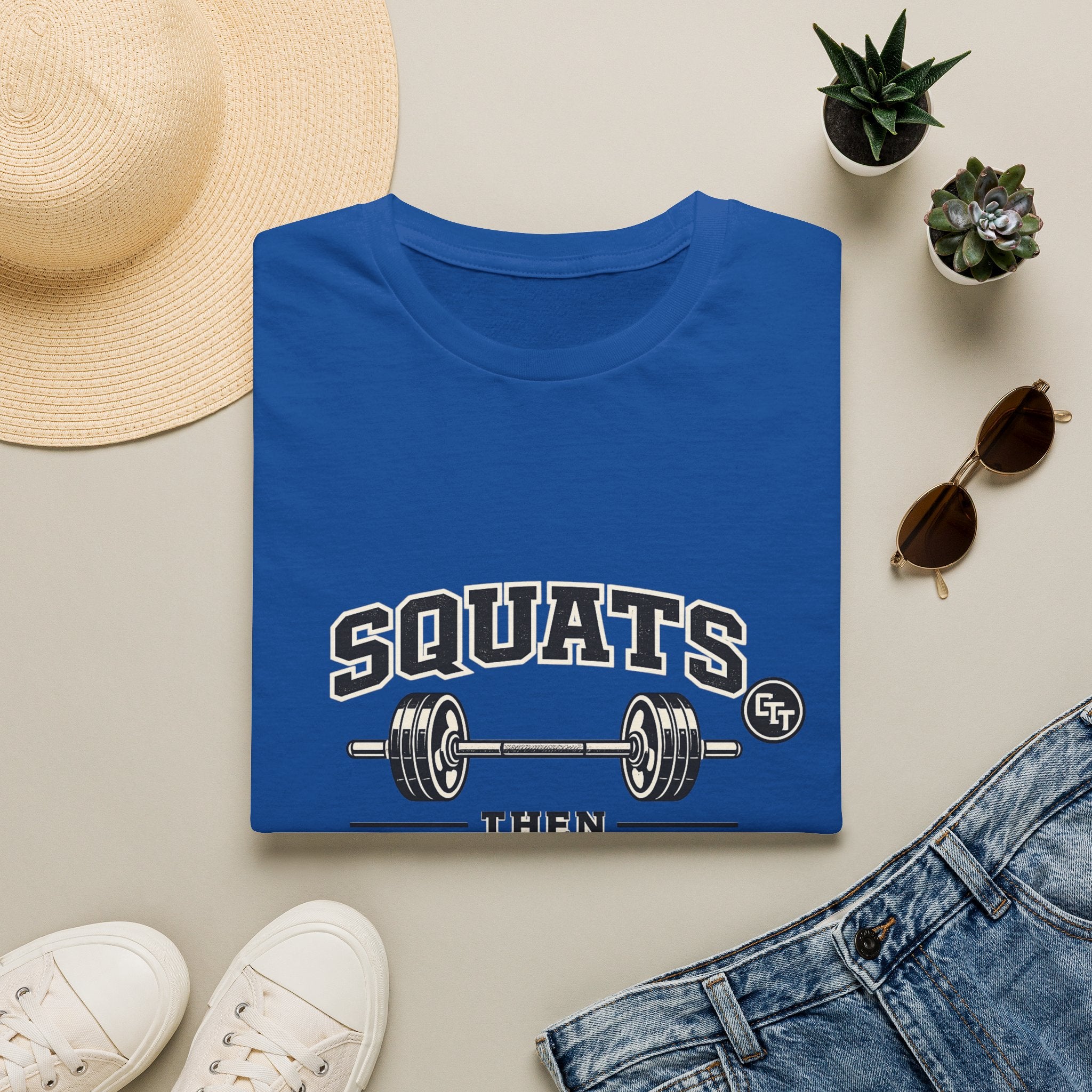 Squats Then Tacos | Premium Unisex T-Shirt | Gym Then Tacos