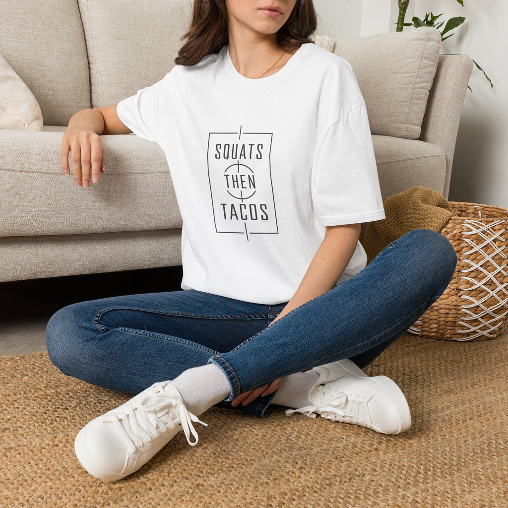 Squats Then Tacos | Premium Unisex T-Shirt | Gym Then Tacos