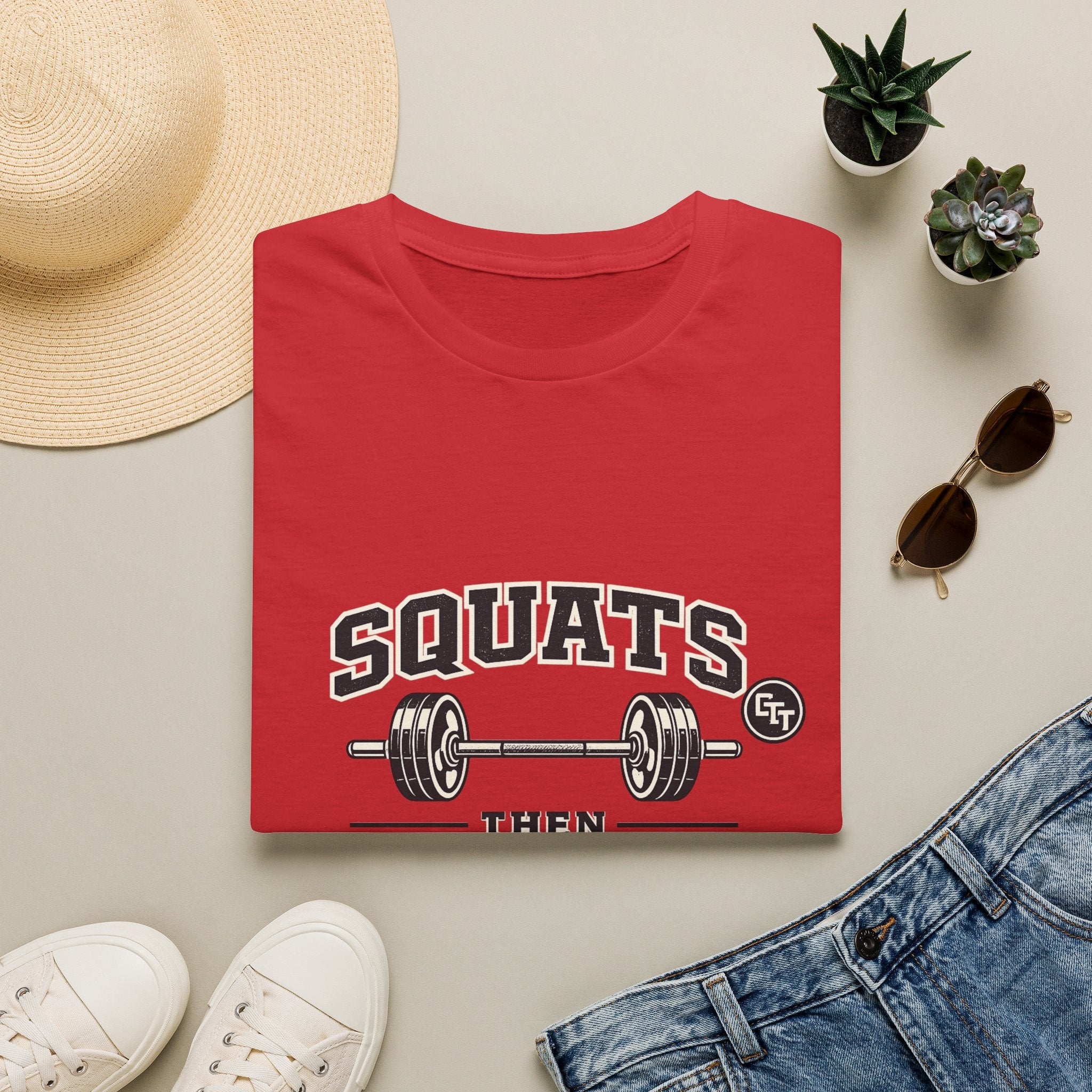 Squats Then Tacos | Premium Unisex T-Shirt | Gym Then Tacos