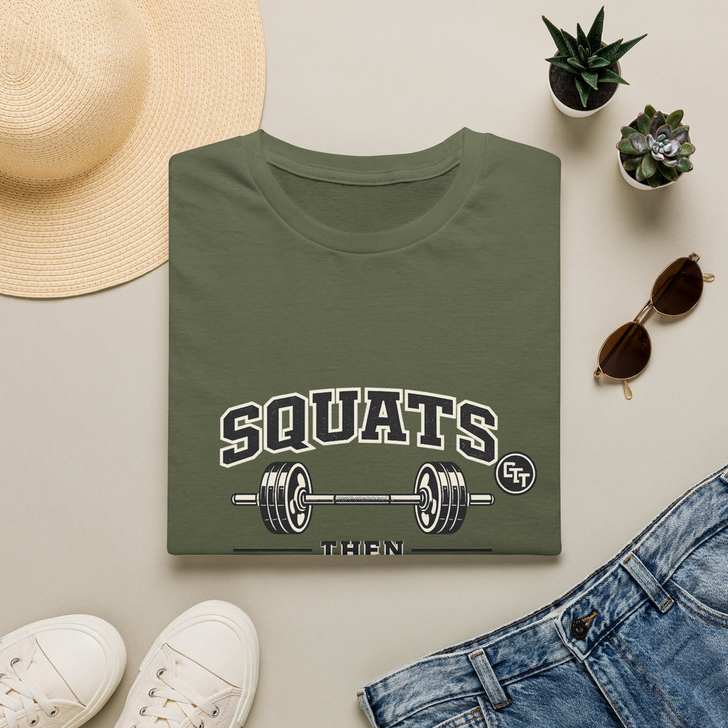 Squats Then Tacos | Premium Unisex T-Shirt | Gym Then Tacos
