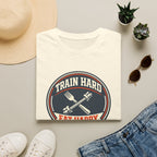 Train Hard. Eat Happy. | Premium Unisex T-Shirt | Gym Then Tacos