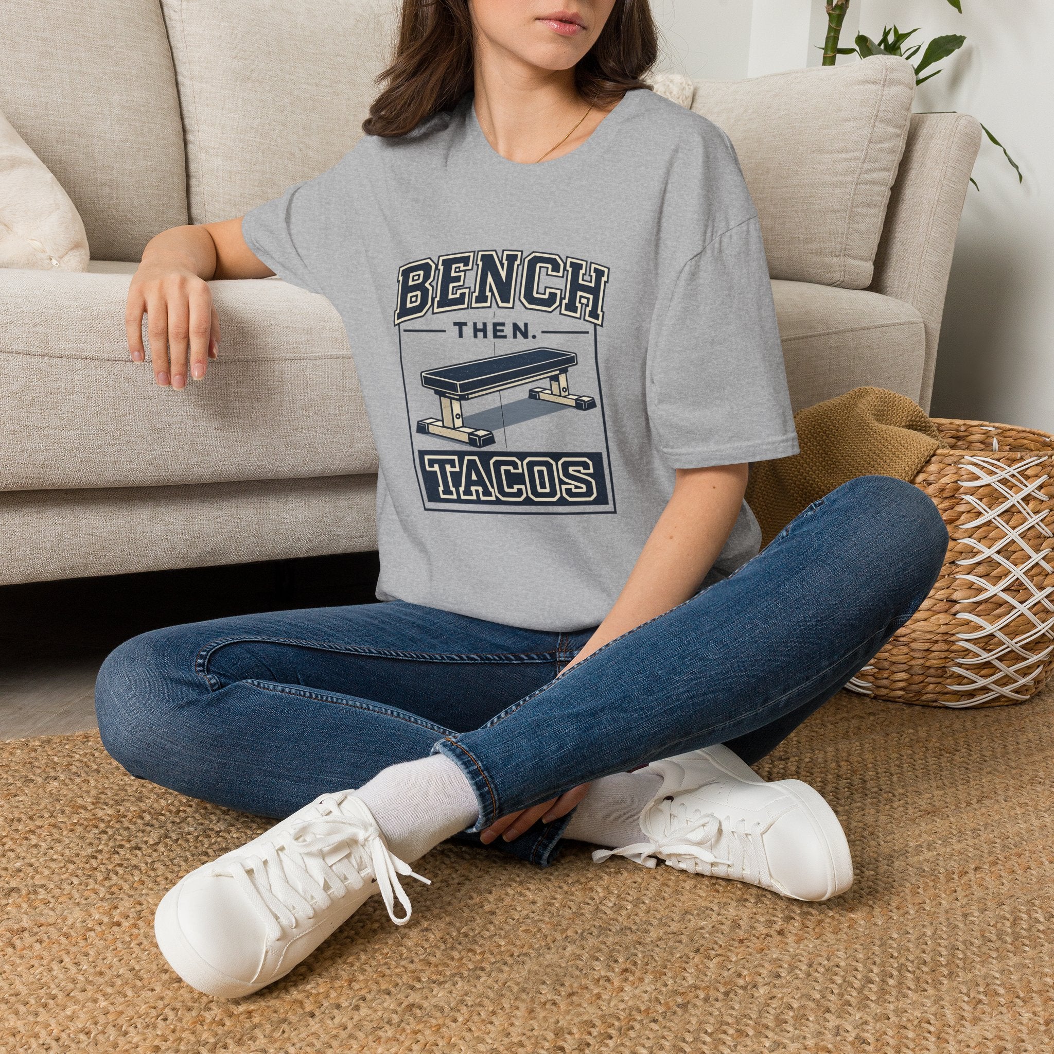 Bench Then Tacos | Premium Unisex T-Shirt | Gym Then Tacos