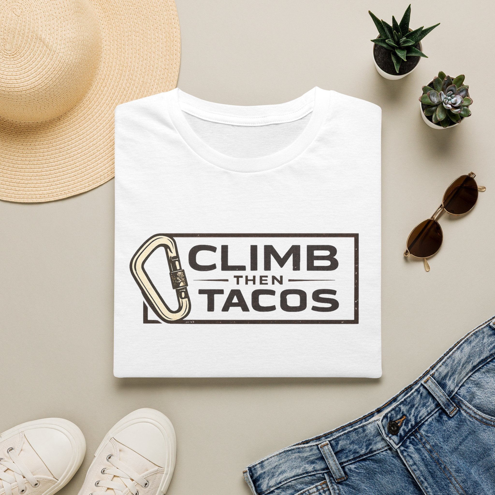 Climb Then Tacos | Premium Unisex T-Shirt | Gym Then Tacos