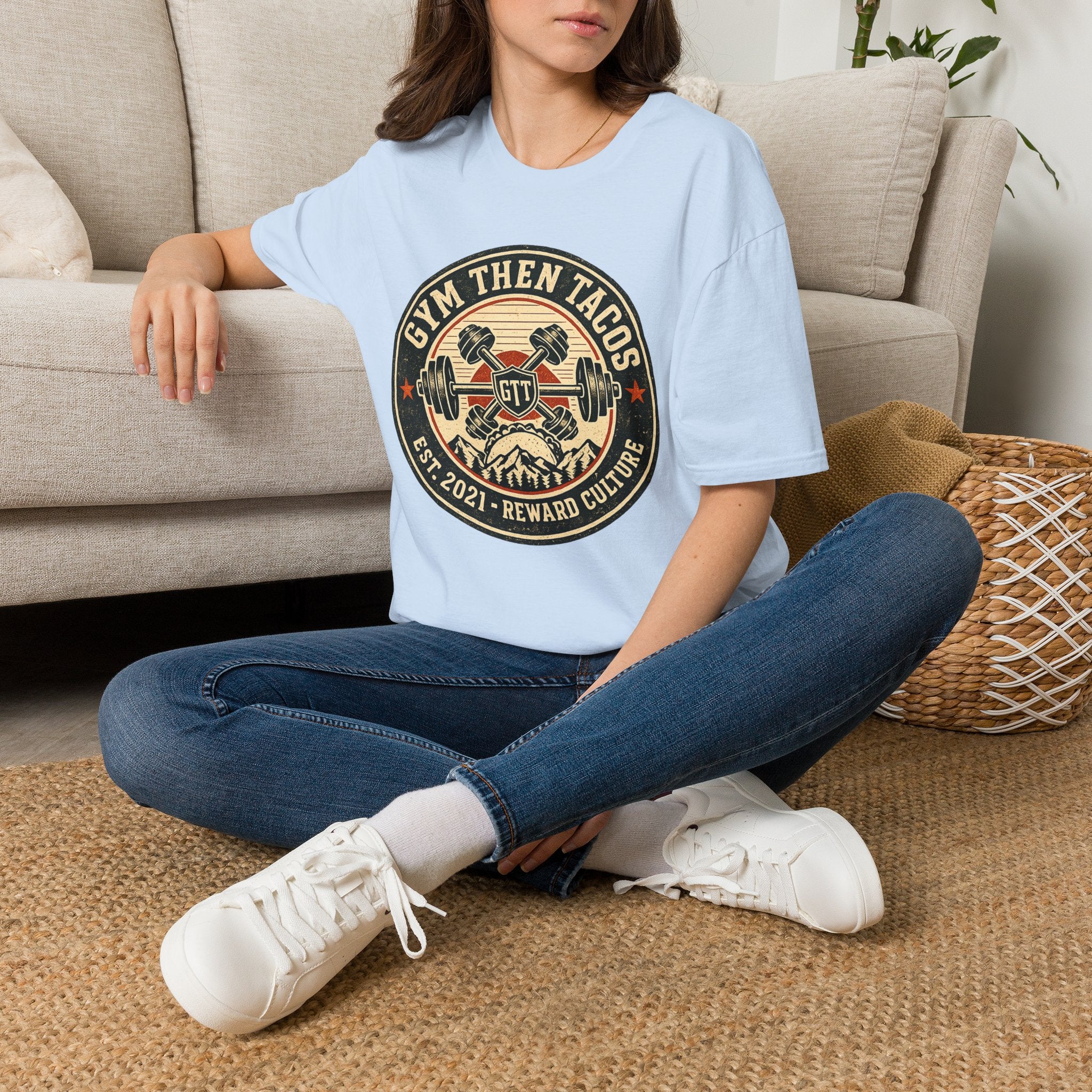 GTT Badge | Premium Unisex T-Shirt | Gym Then Tacos