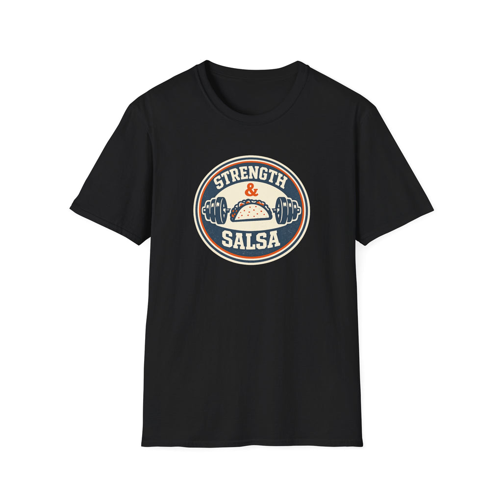 Strength & Salsa | Premium Unisex T-Shirt | Gym Then Tacos