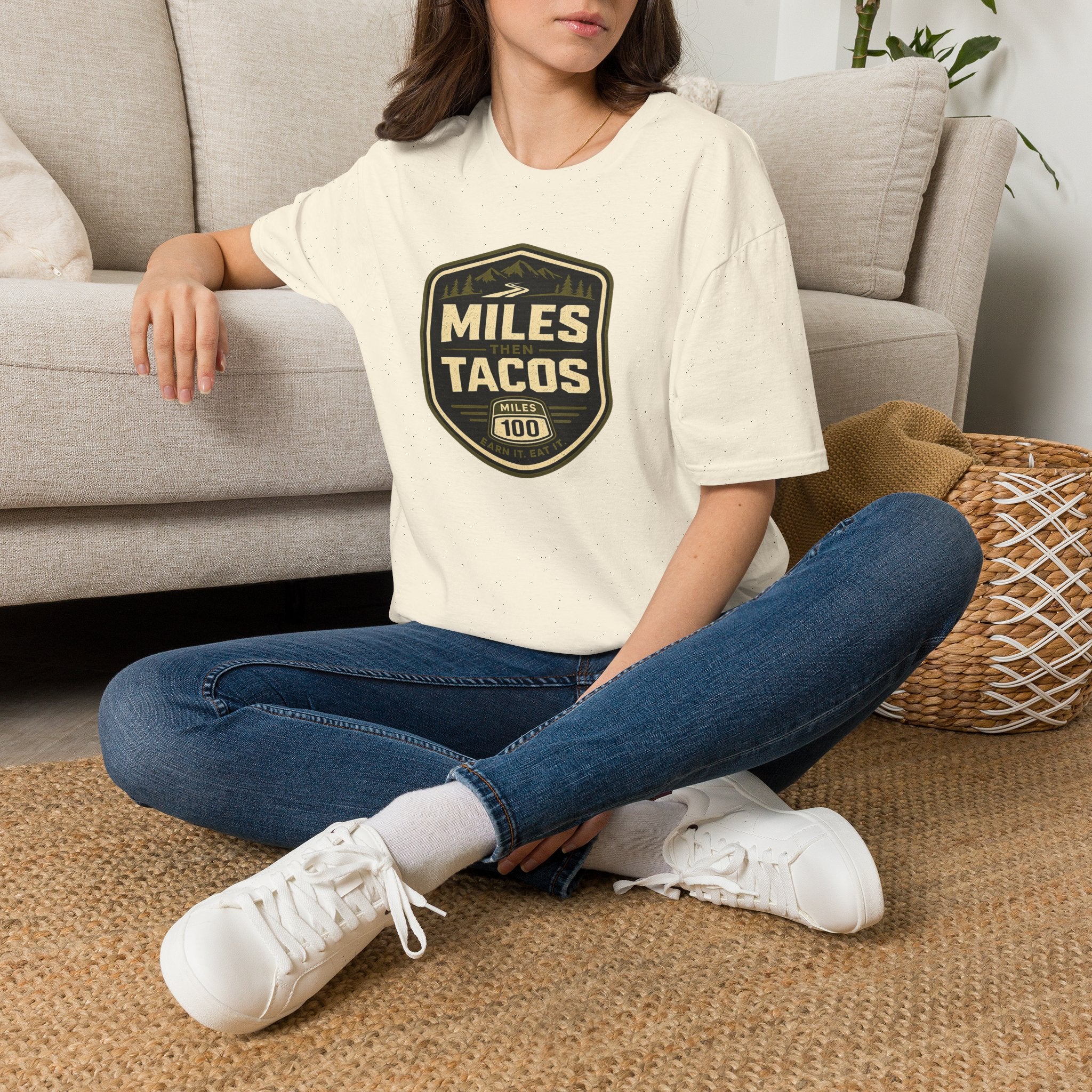 Miles Then Tacos | Premium Unisex T-Shirt | Gym Then Tacos