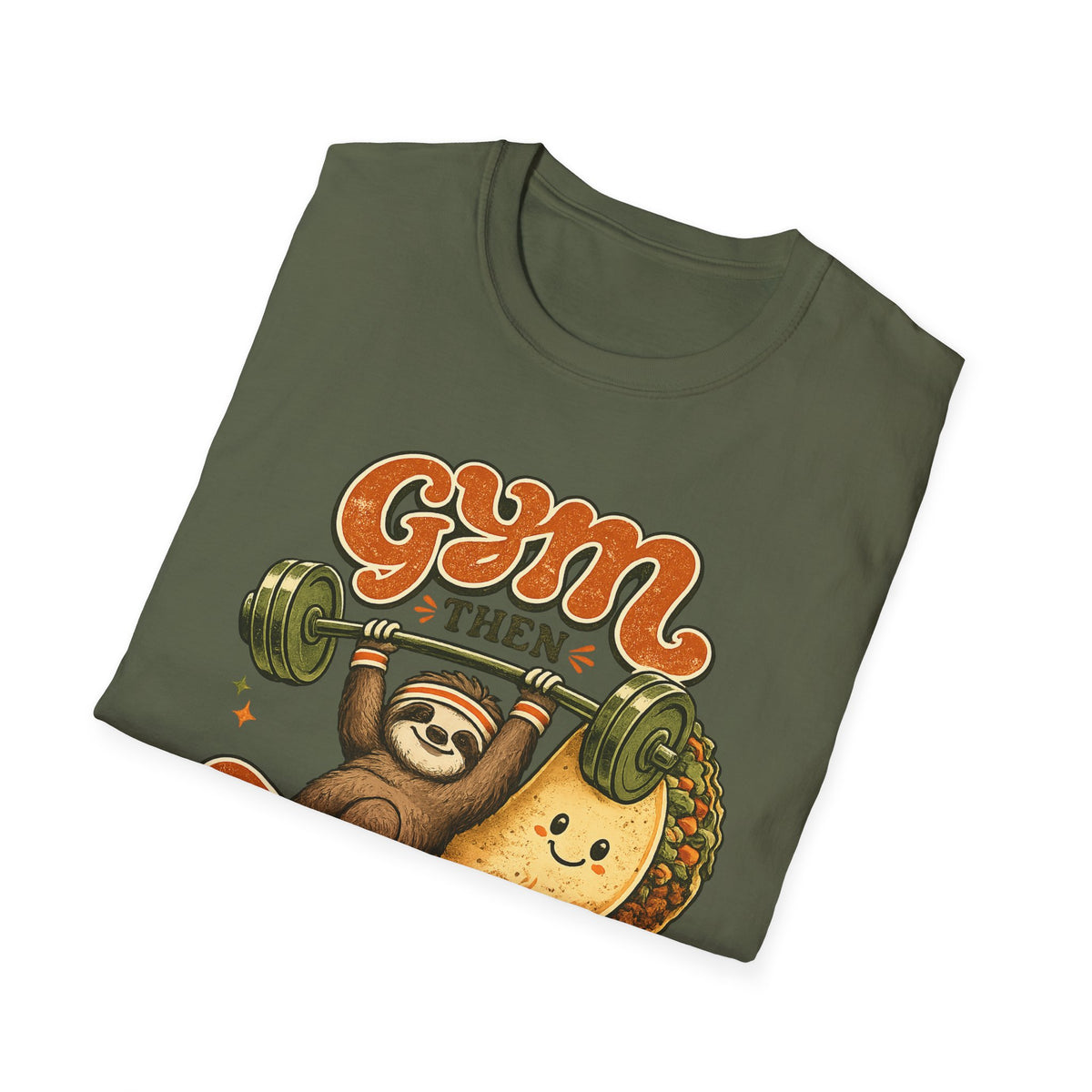 Gym Sloth | Premium Unisex T-Shirt | Gym Then Tacos