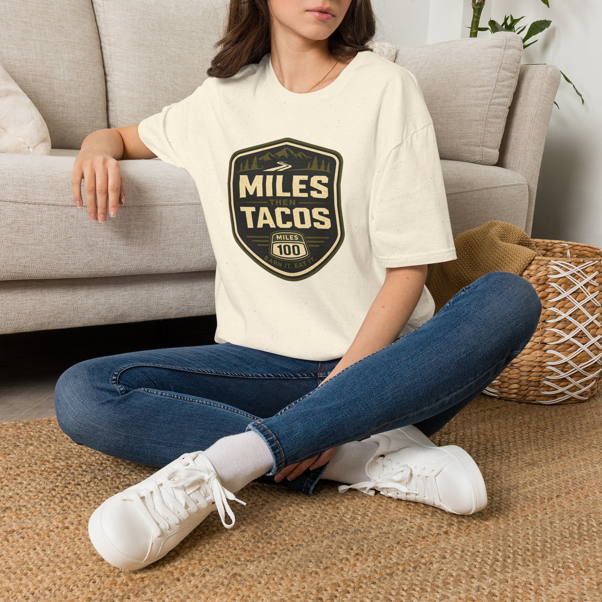 Miles Then Tacos | Premium Unisex T-Shirt | Gym Then Tacos