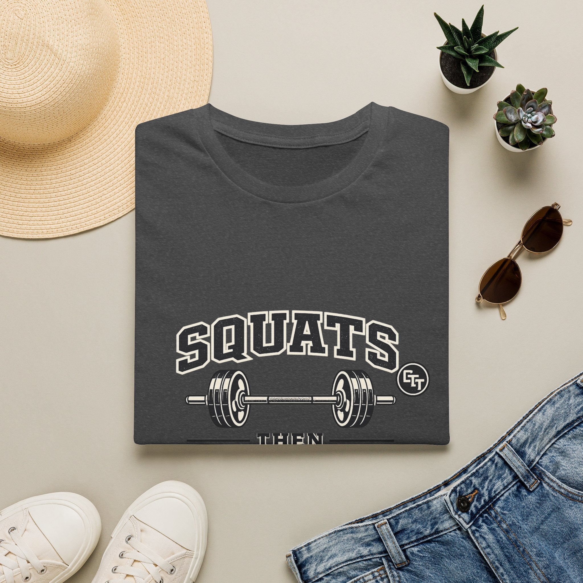 Squats Then Tacos | Premium Unisex T-Shirt | Gym Then Tacos