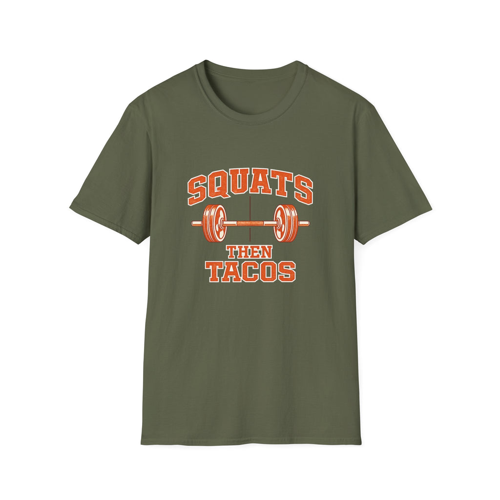 Squats Then Tacos | Premium Unisex T-Shirt | Gym Then Tacos