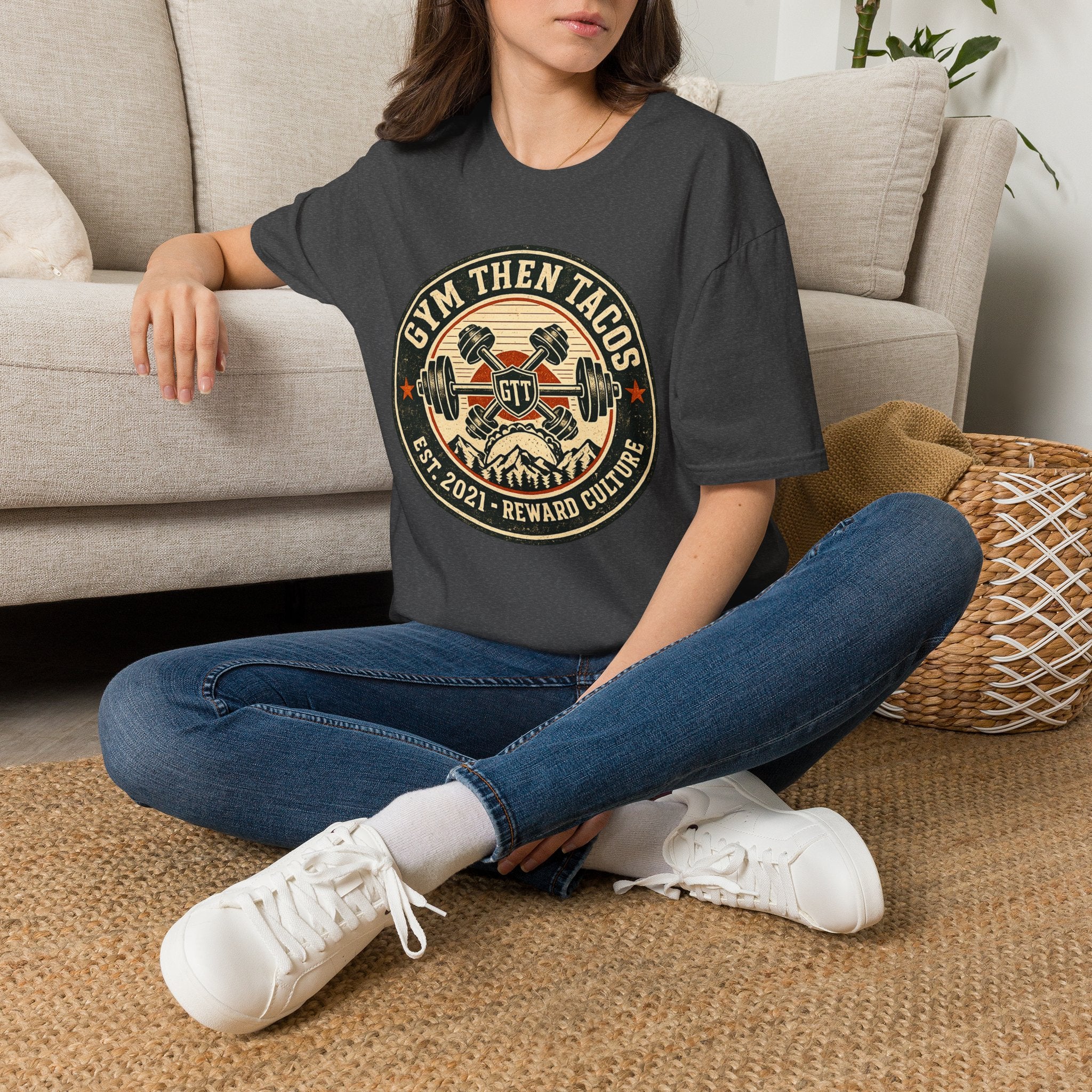 GTT Badge | Premium Unisex T-Shirt | Gym Then Tacos