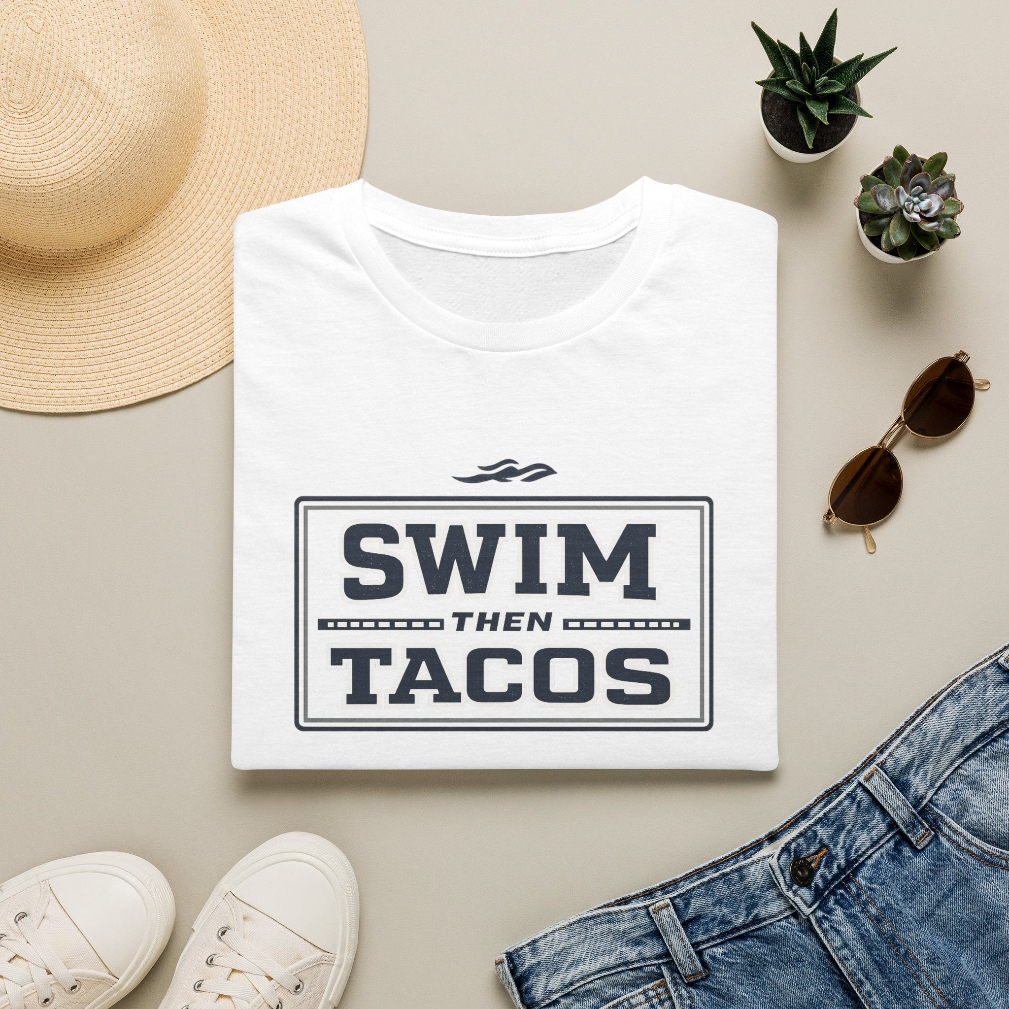 Swim Then Tacos | Premium Unisex T-Shirt | Gym Then Tacos