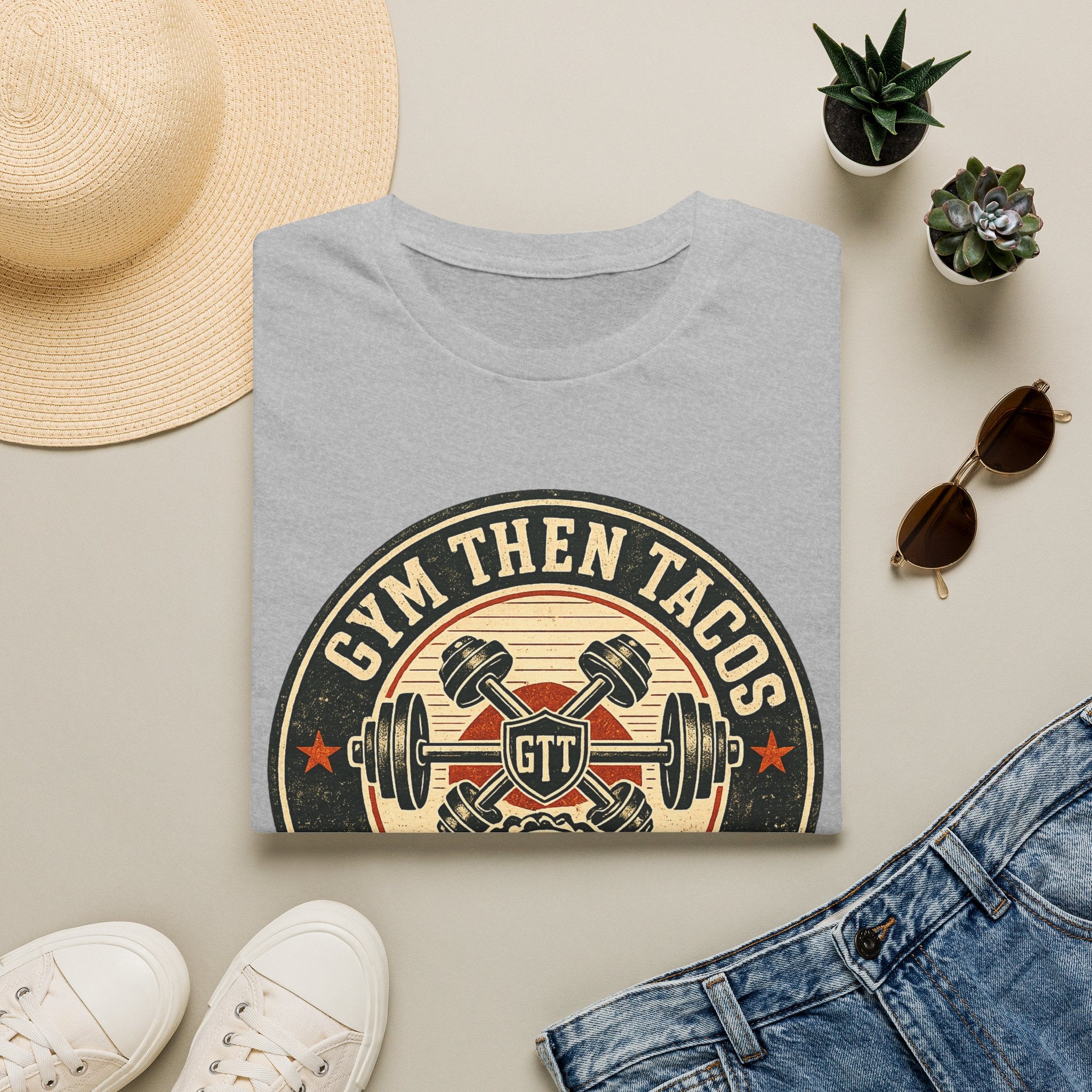 GTT Badge | Premium Unisex T-Shirt | Gym Then Tacos