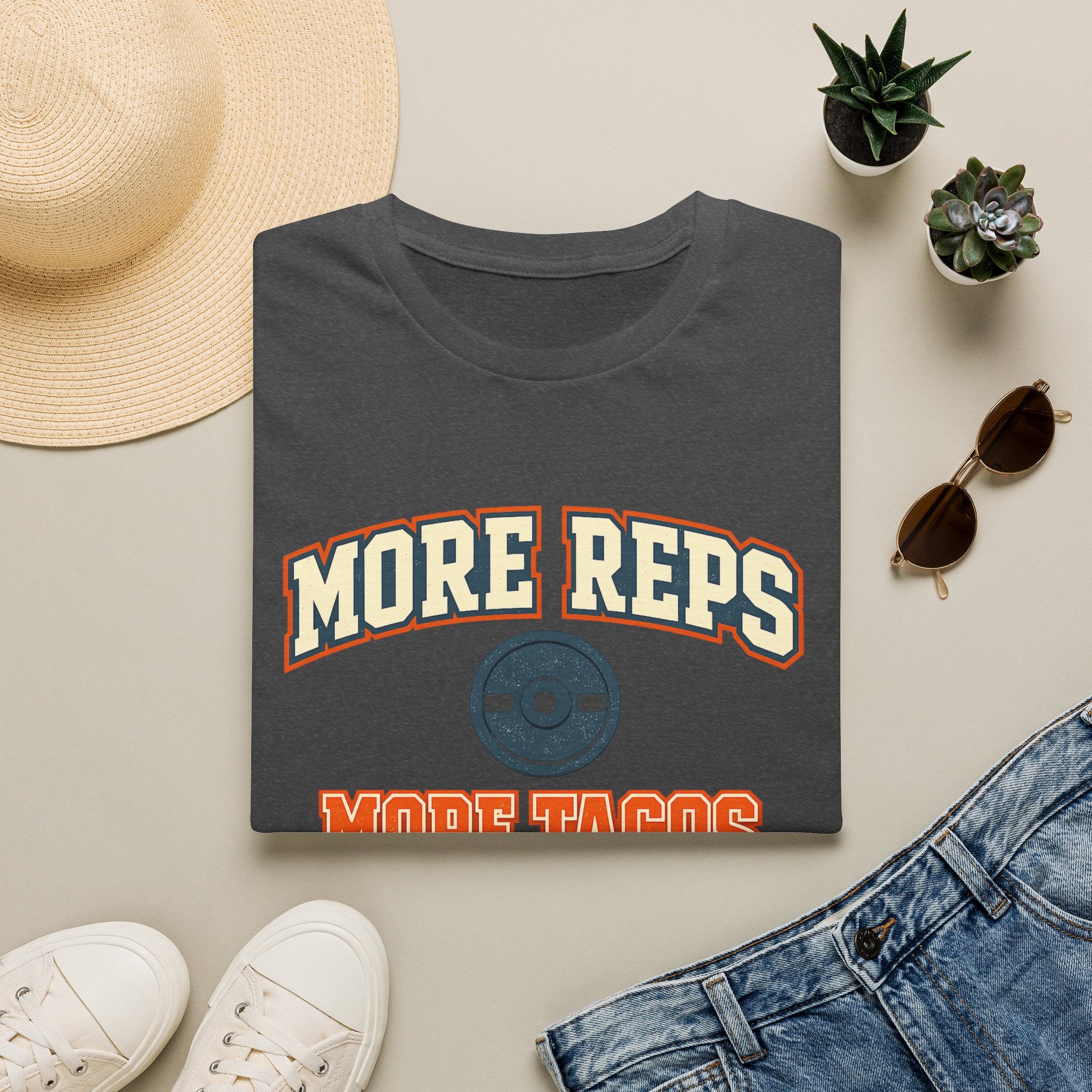 More Reps, More Tacos! | Premium Unisex T-Shirt | Gym Then Tacos