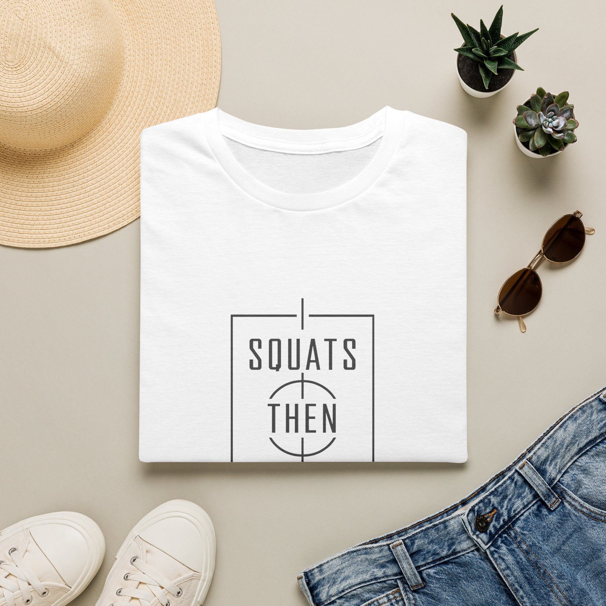 Squats Then Tacos | Premium Unisex T-Shirt | Gym Then Tacos