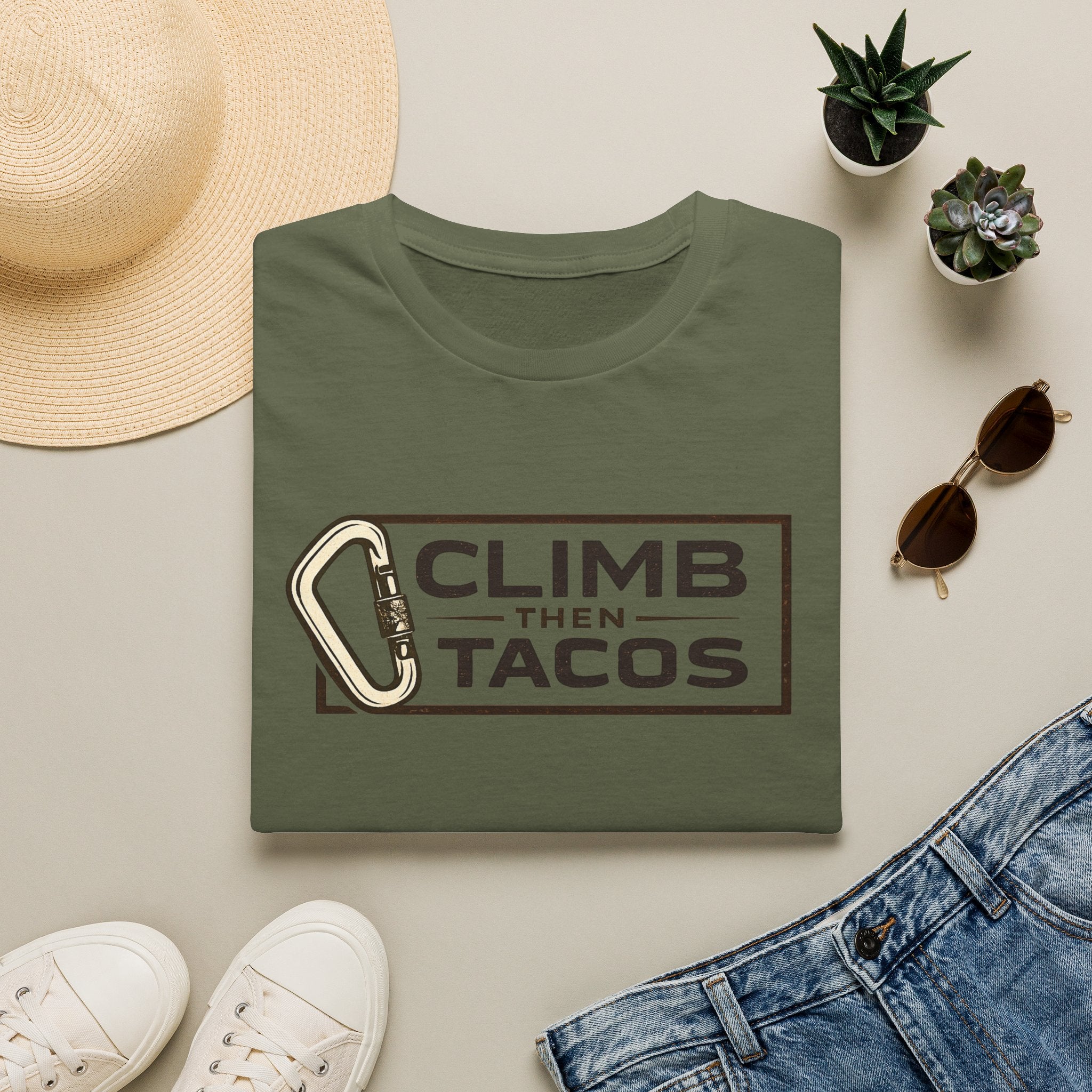Climb Then Tacos | Premium Unisex T-Shirt | Gym Then Tacos