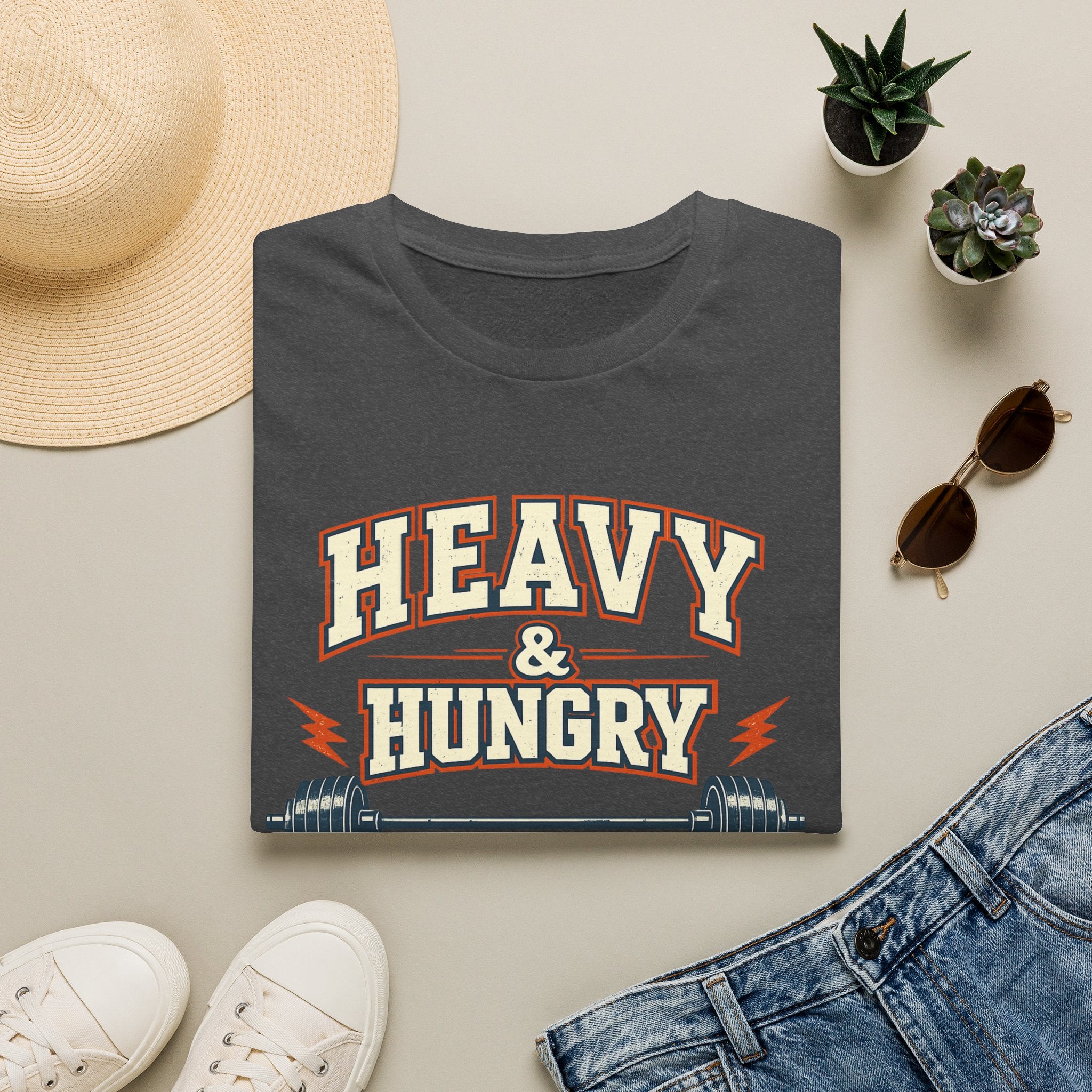 Heavy and Hungry | Premium Unisex T-Shirt | Gym Then Tacos