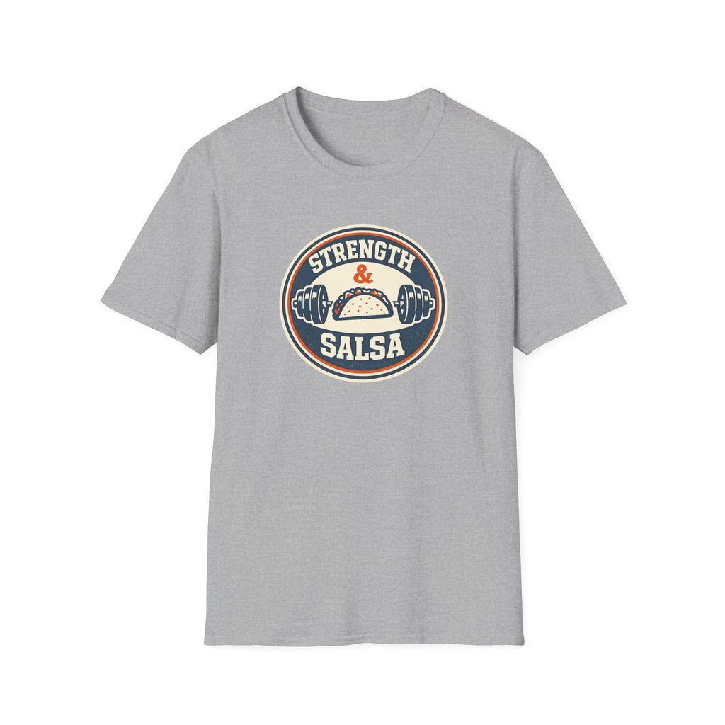 Strength & Salsa | Premium Unisex T-Shirt | Gym Then Tacos