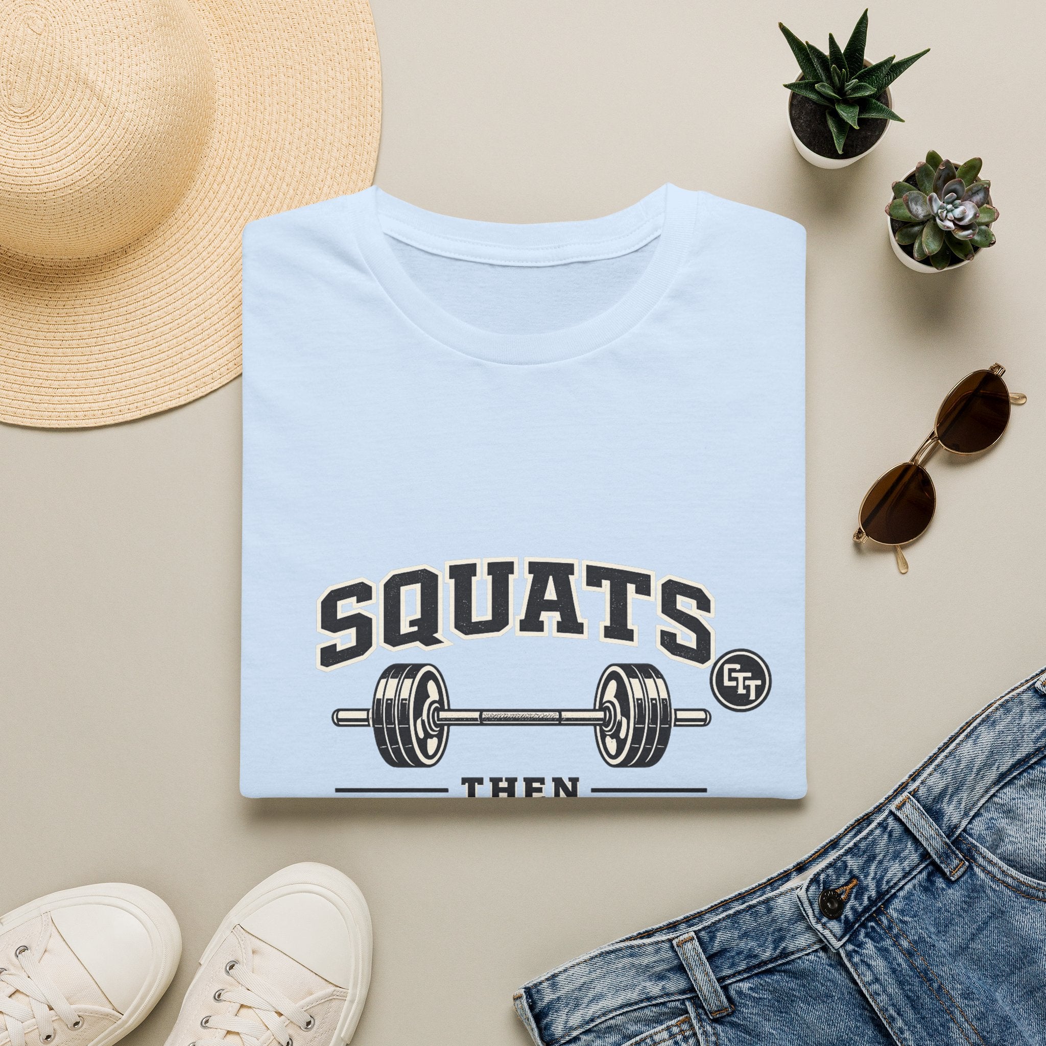 Squats Then Tacos | Premium Unisex T-Shirt | Gym Then Tacos