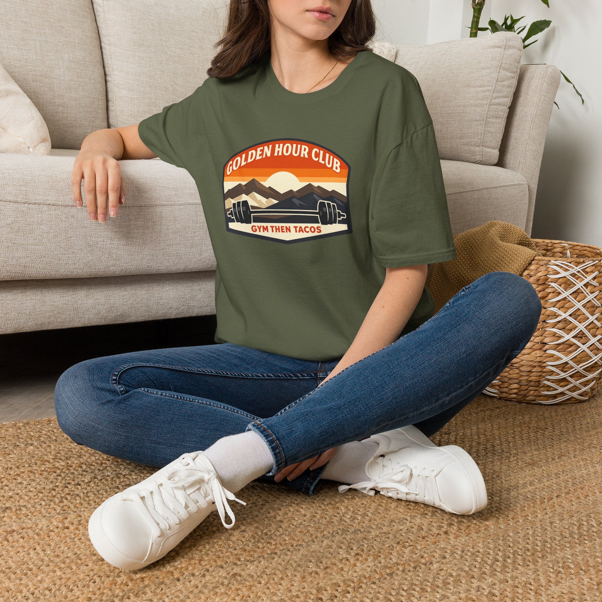 Golden Hour Club | Premium Unisex T-Shirt | Gym Then Tacos