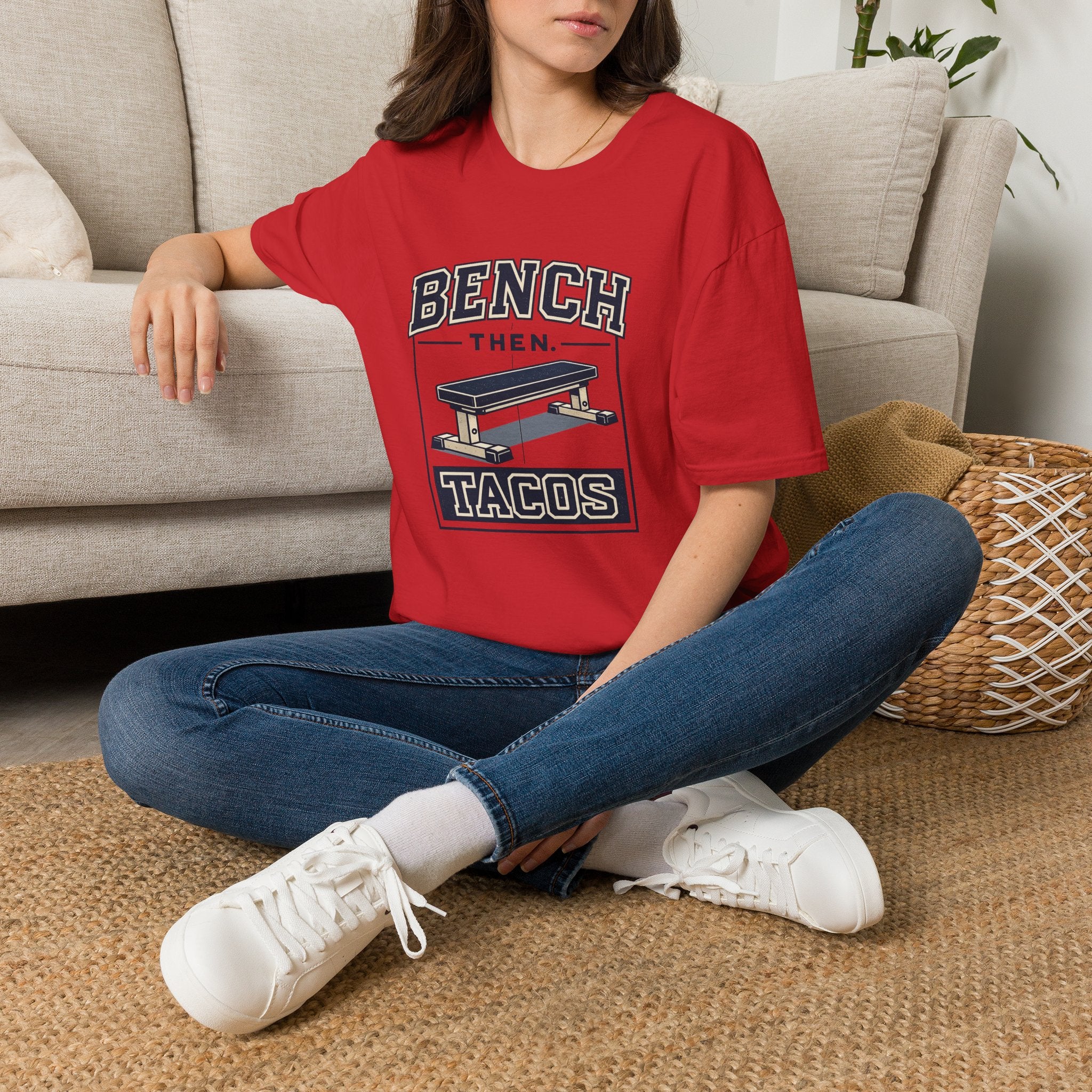 Bench Then Tacos | Premium Unisex T-Shirt | Gym Then Tacos