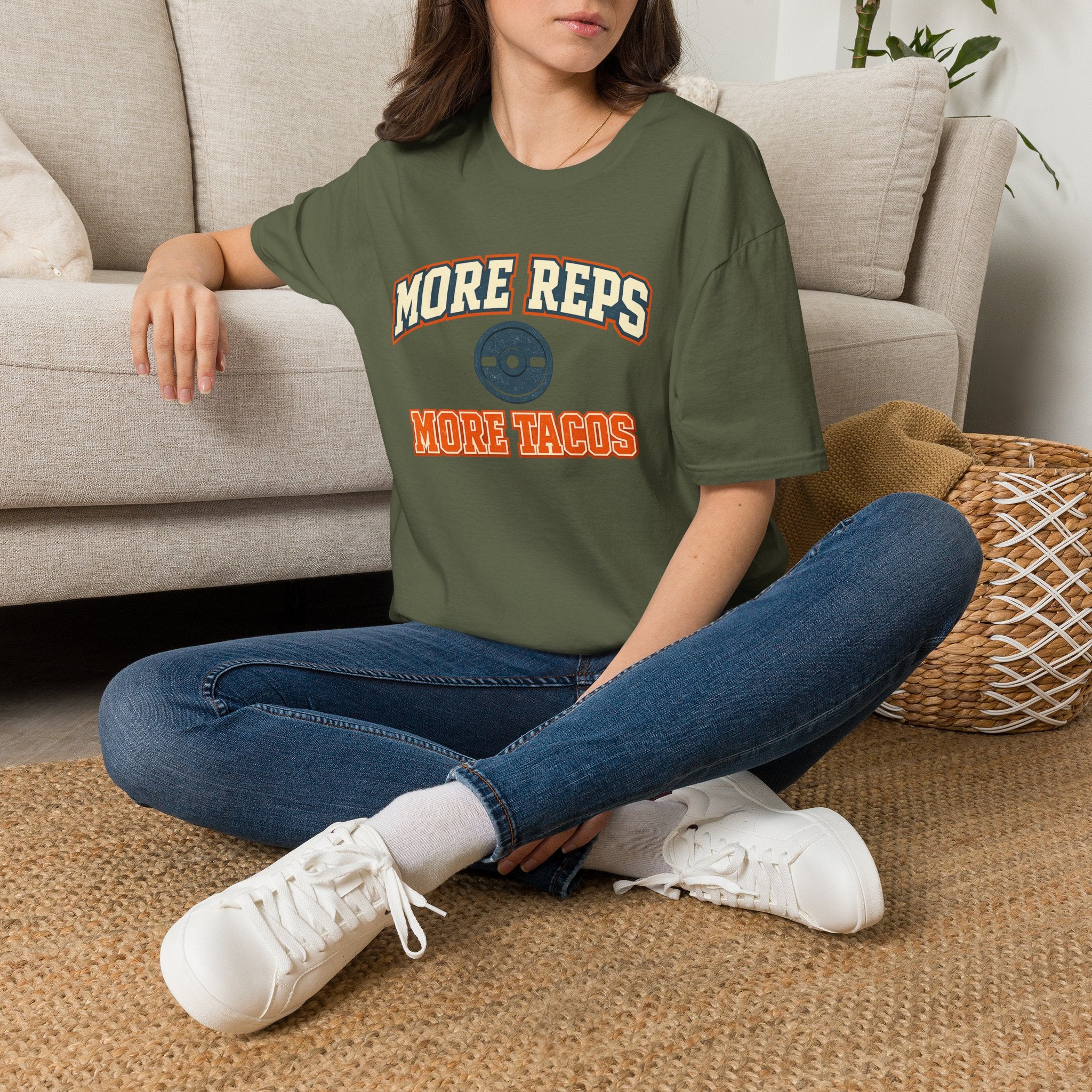 More Reps, More Tacos! | Premium Unisex T-Shirt | Gym Then Tacos