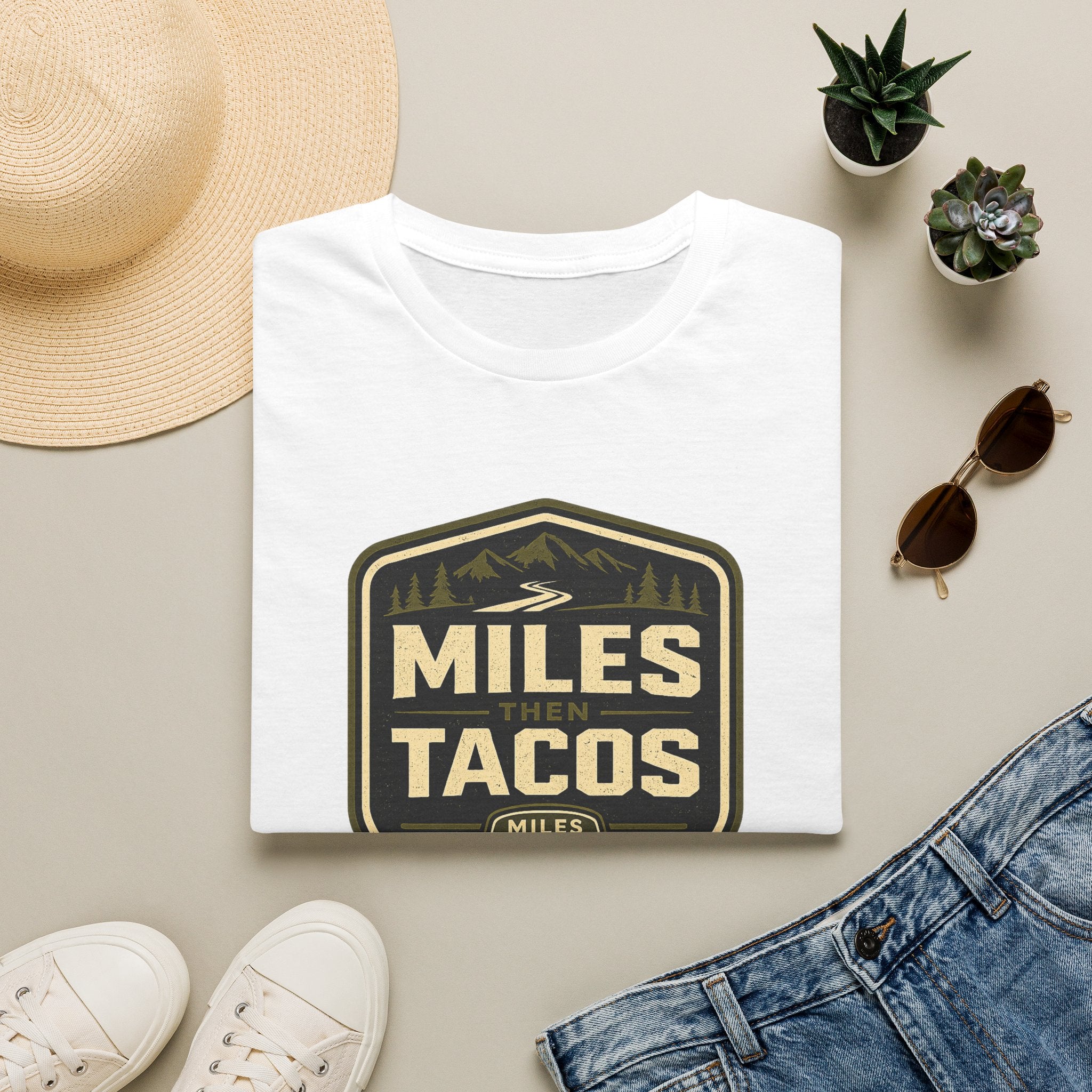 Miles Then Tacos | Premium Unisex T-Shirt | Gym Then Tacos