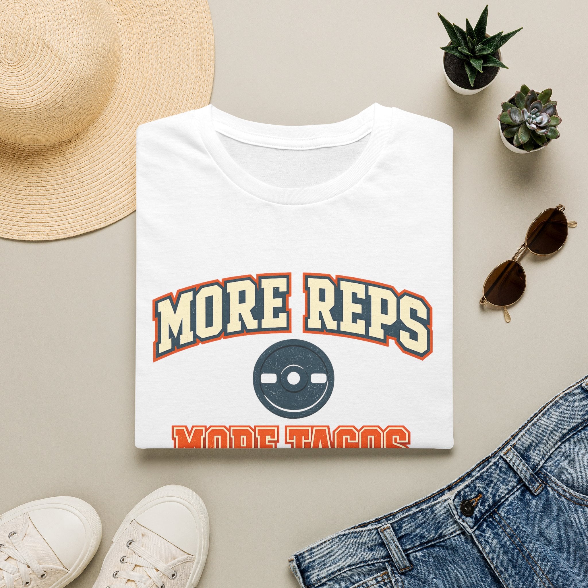 More Reps, More Tacos! | Premium Unisex T-Shirt | Gym Then Tacos