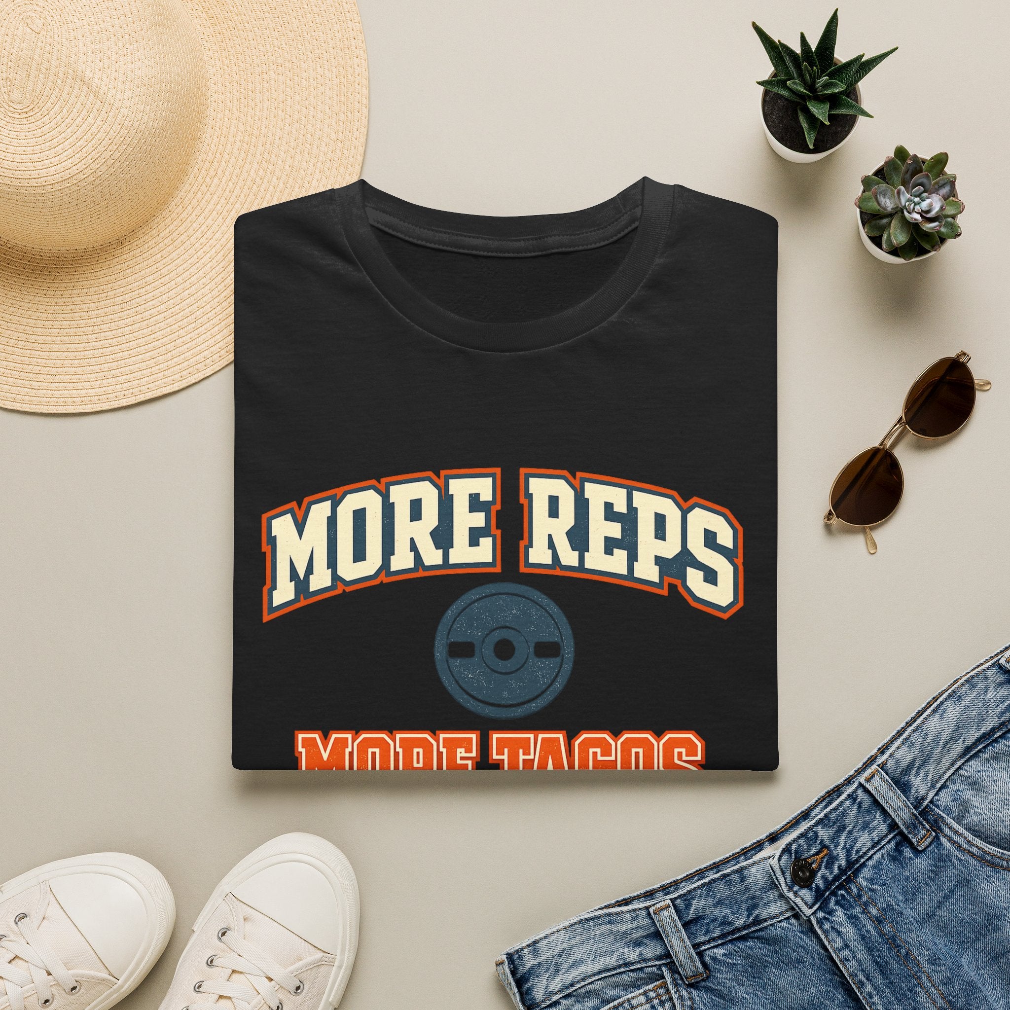 More Reps, More Tacos! | Premium Unisex T-Shirt | Gym Then Tacos