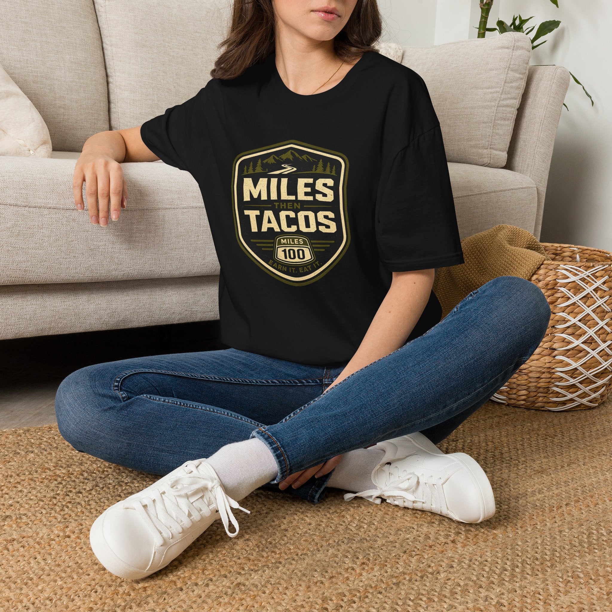 Miles Then Tacos | Premium Unisex T-Shirt | Gym Then Tacos