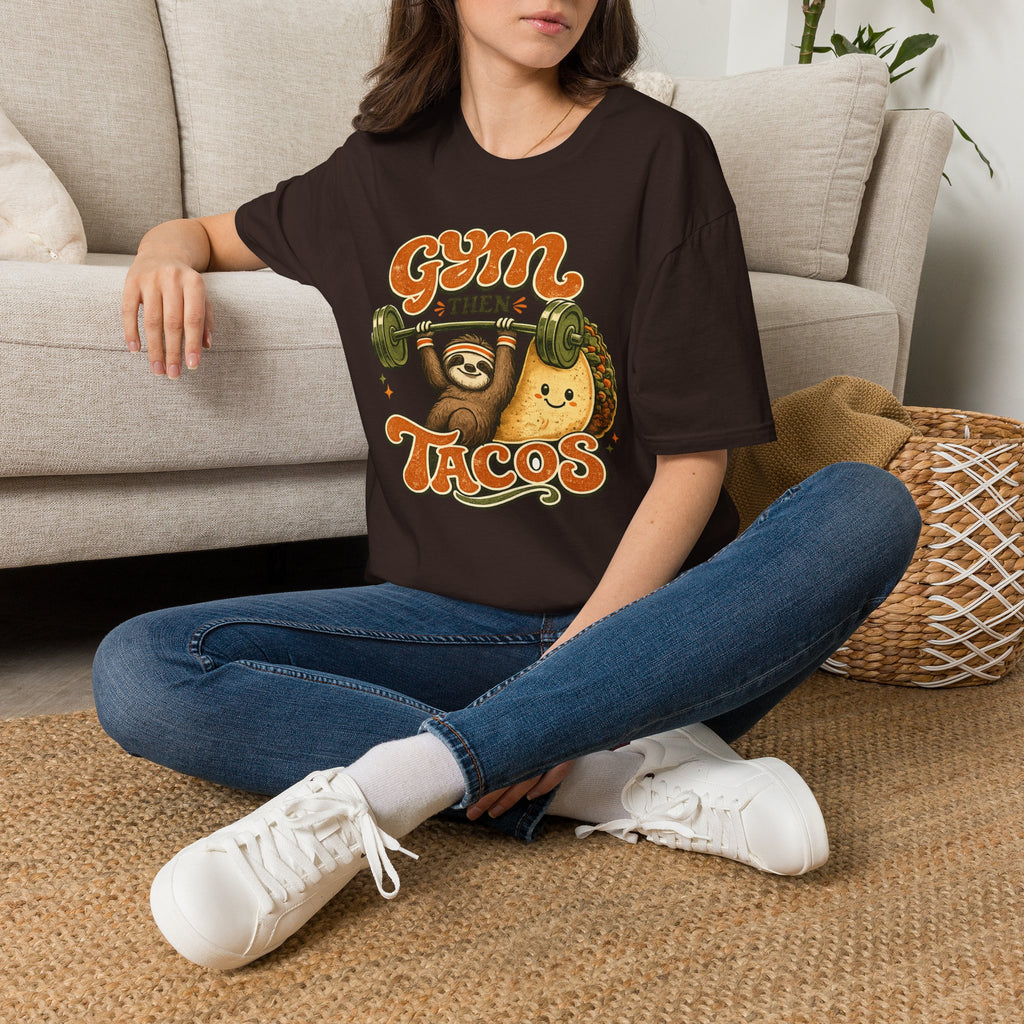Gym Sloth | Premium Unisex T-Shirt | Gym Then Tacos