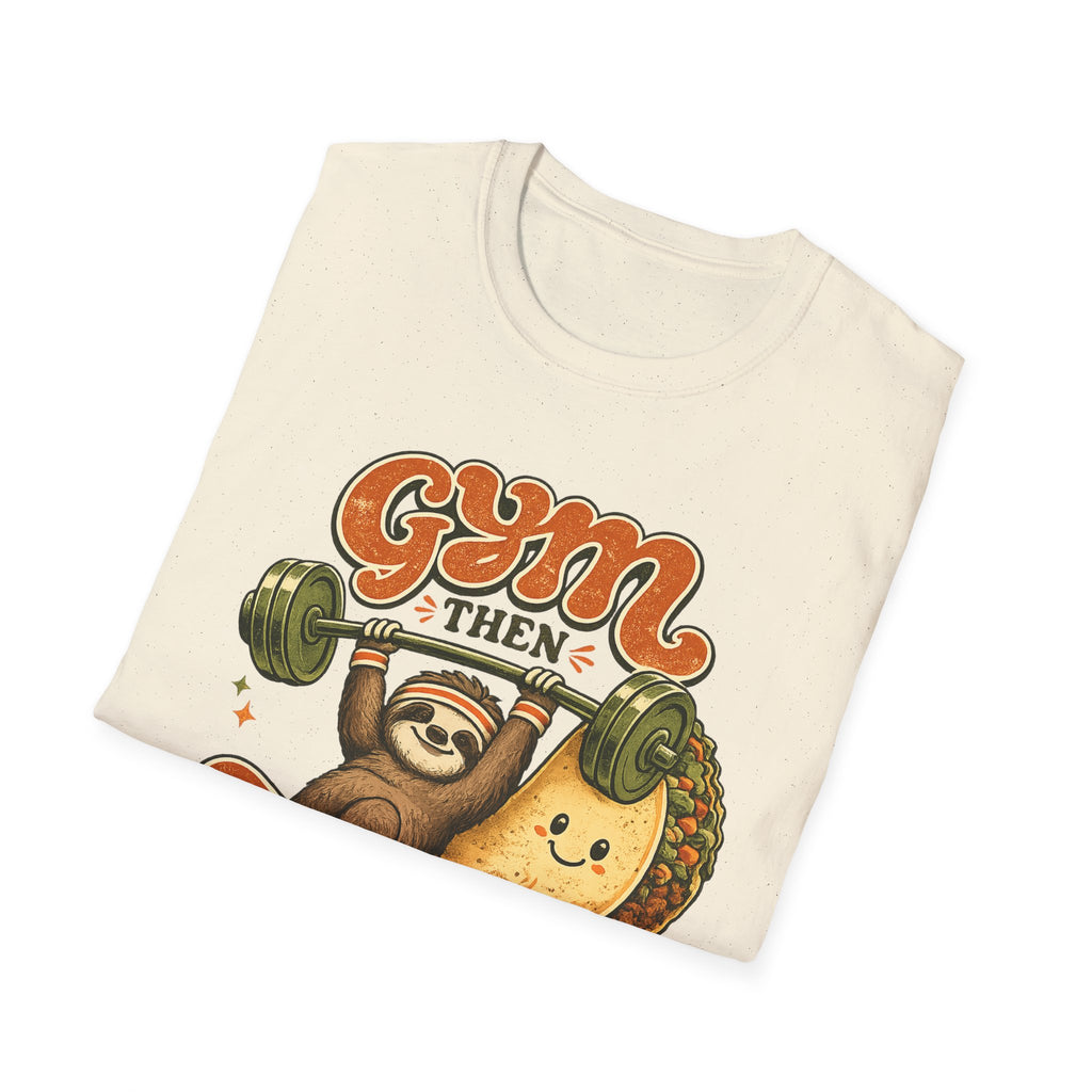 Gym Sloth | Premium Unisex T-Shirt | Gym Then Tacos