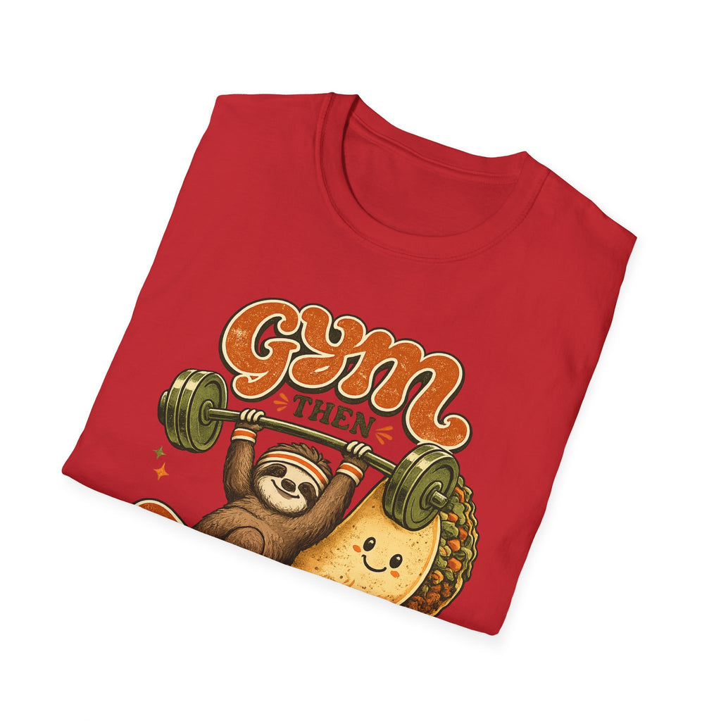 Gym Sloth | Premium Unisex T-Shirt | Gym Then Tacos