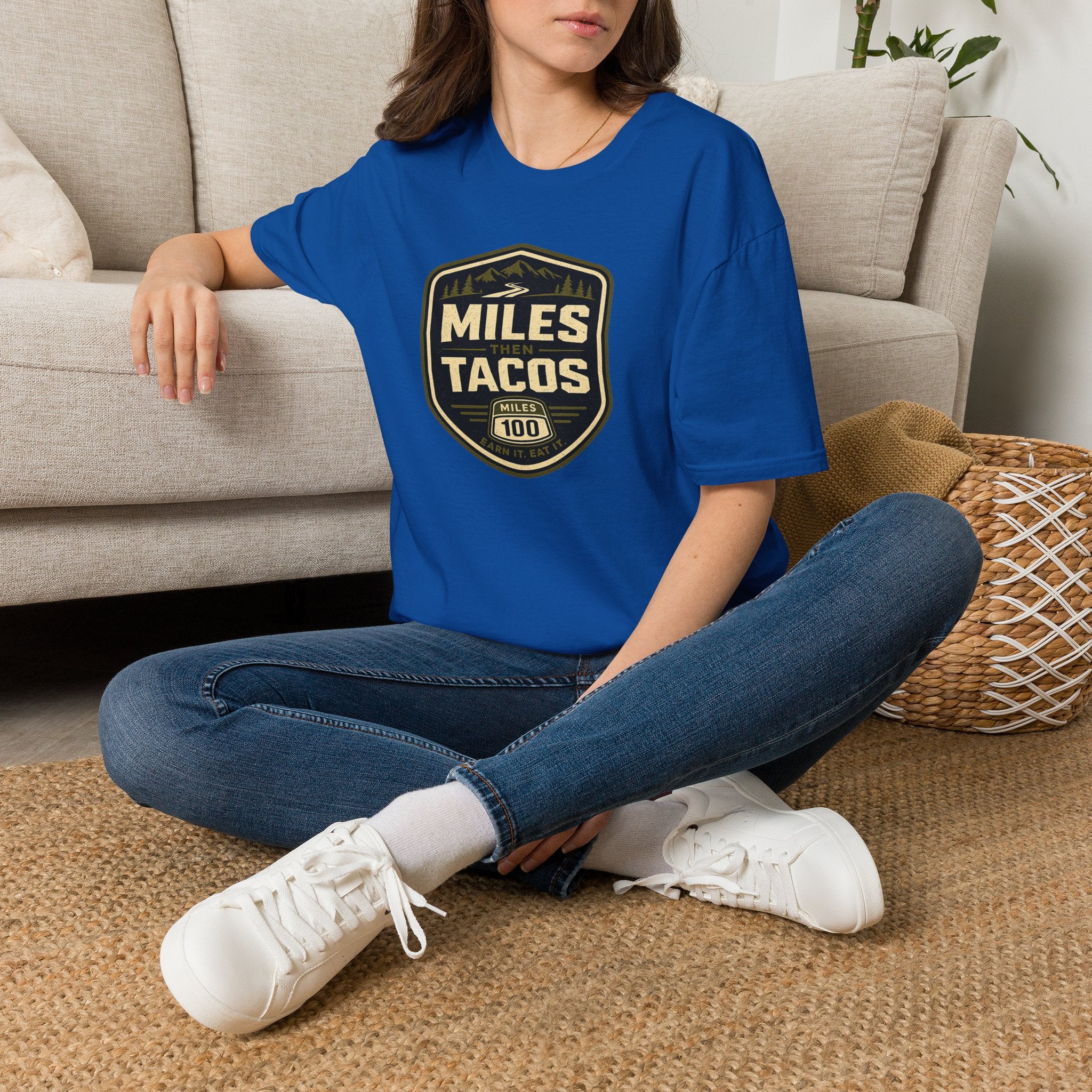 Miles Then Tacos | Premium Unisex T-Shirt | Gym Then Tacos