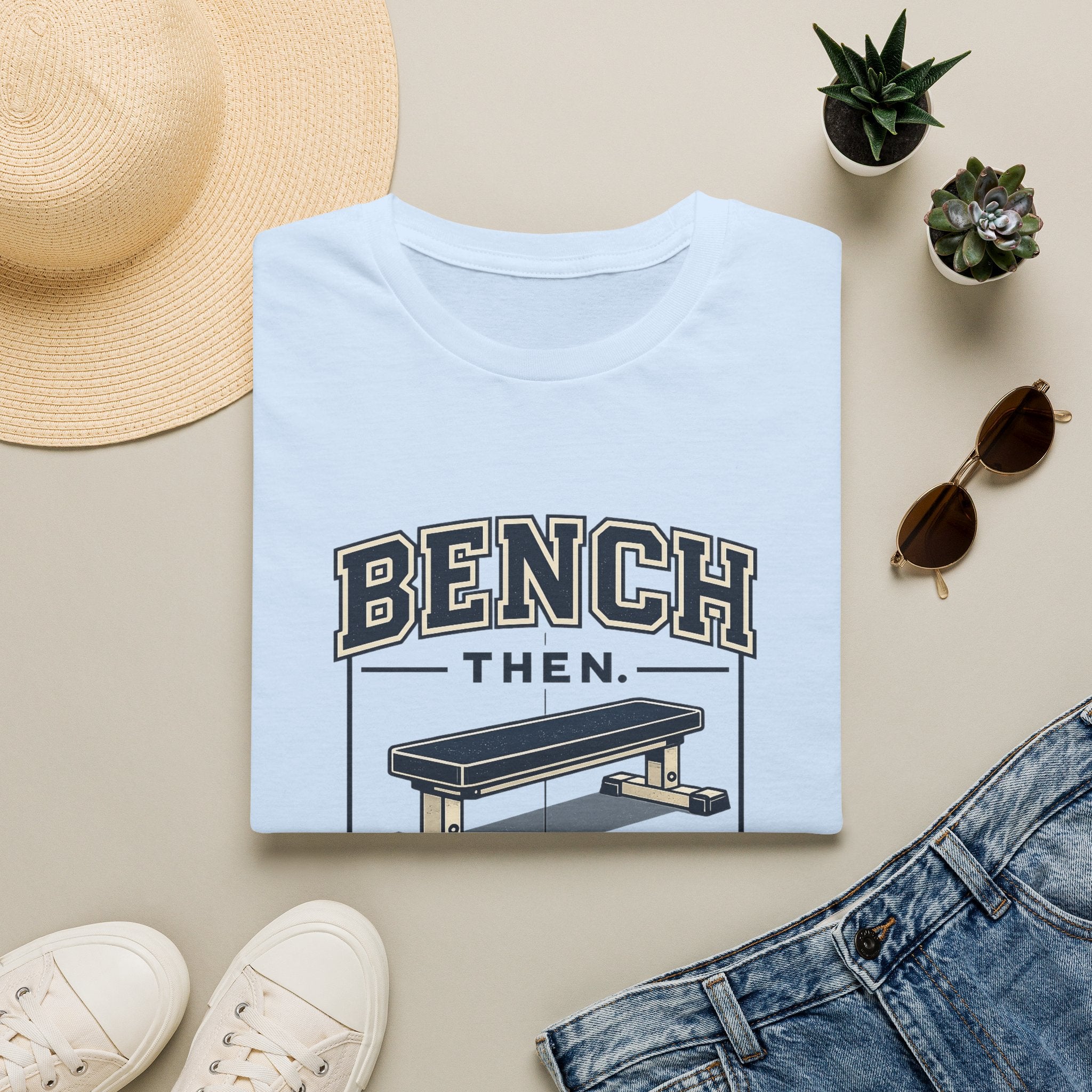 Bench Then Tacos | Premium Unisex T-Shirt | Gym Then Tacos