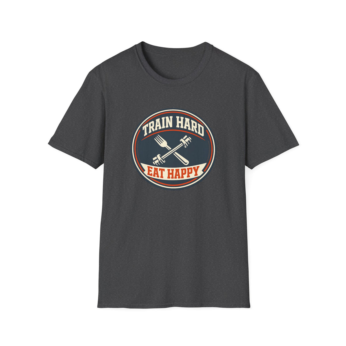 Train Hard. Eat Happy. | Premium Unisex T-Shirt | Gym Then Tacos
