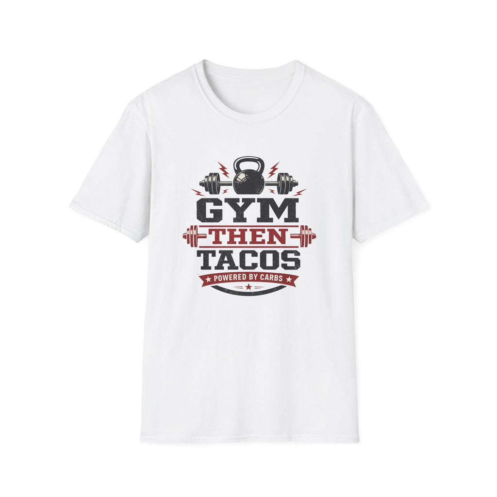 Powered By Carbs | Premium Unisex T-Shirt | Gym Then Tacos