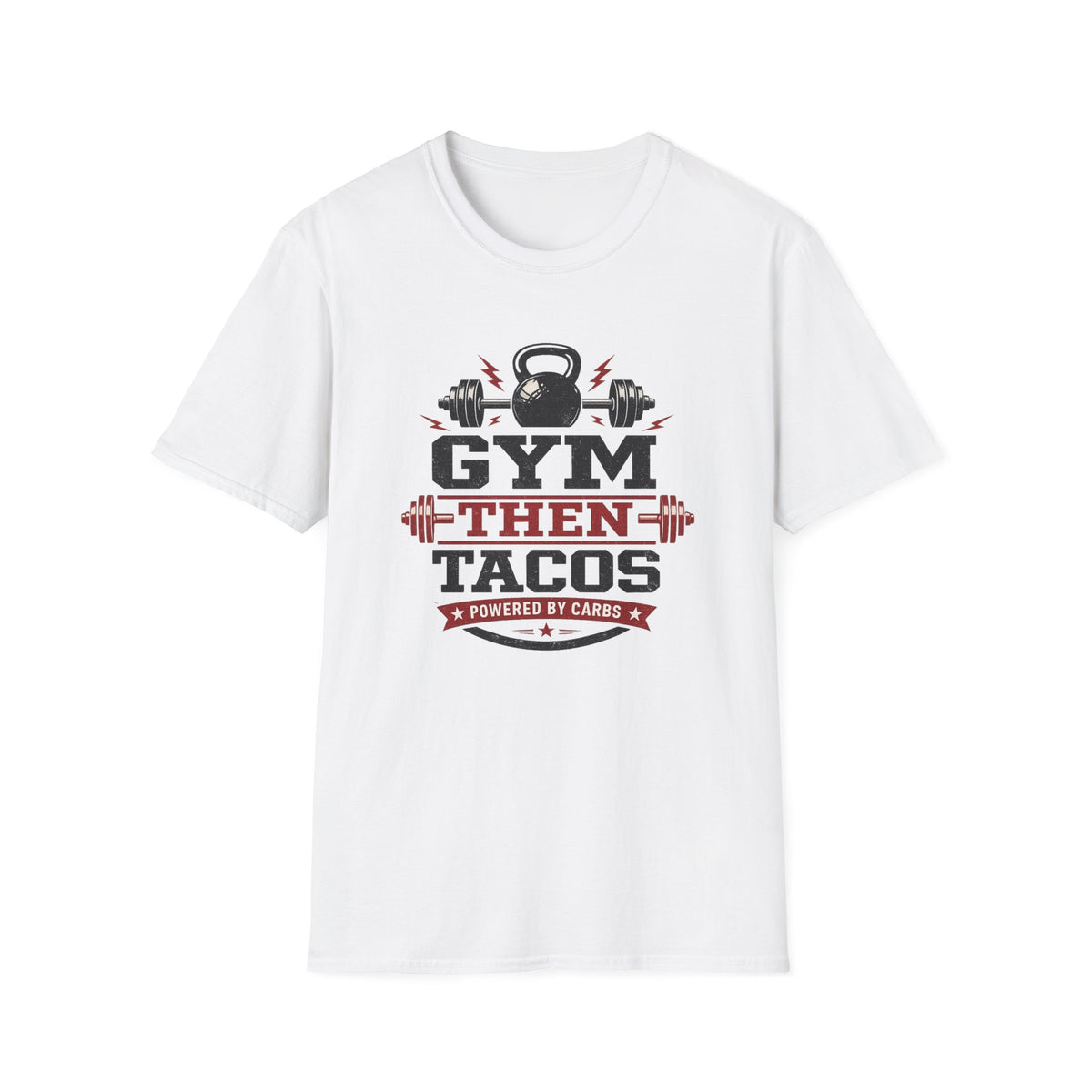 Powered By Carbs | Premium Unisex T-Shirt | Gym Then Tacos