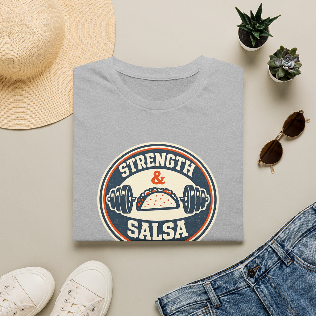Strength & Salsa | Premium Unisex T-Shirt | Gym Then Tacos