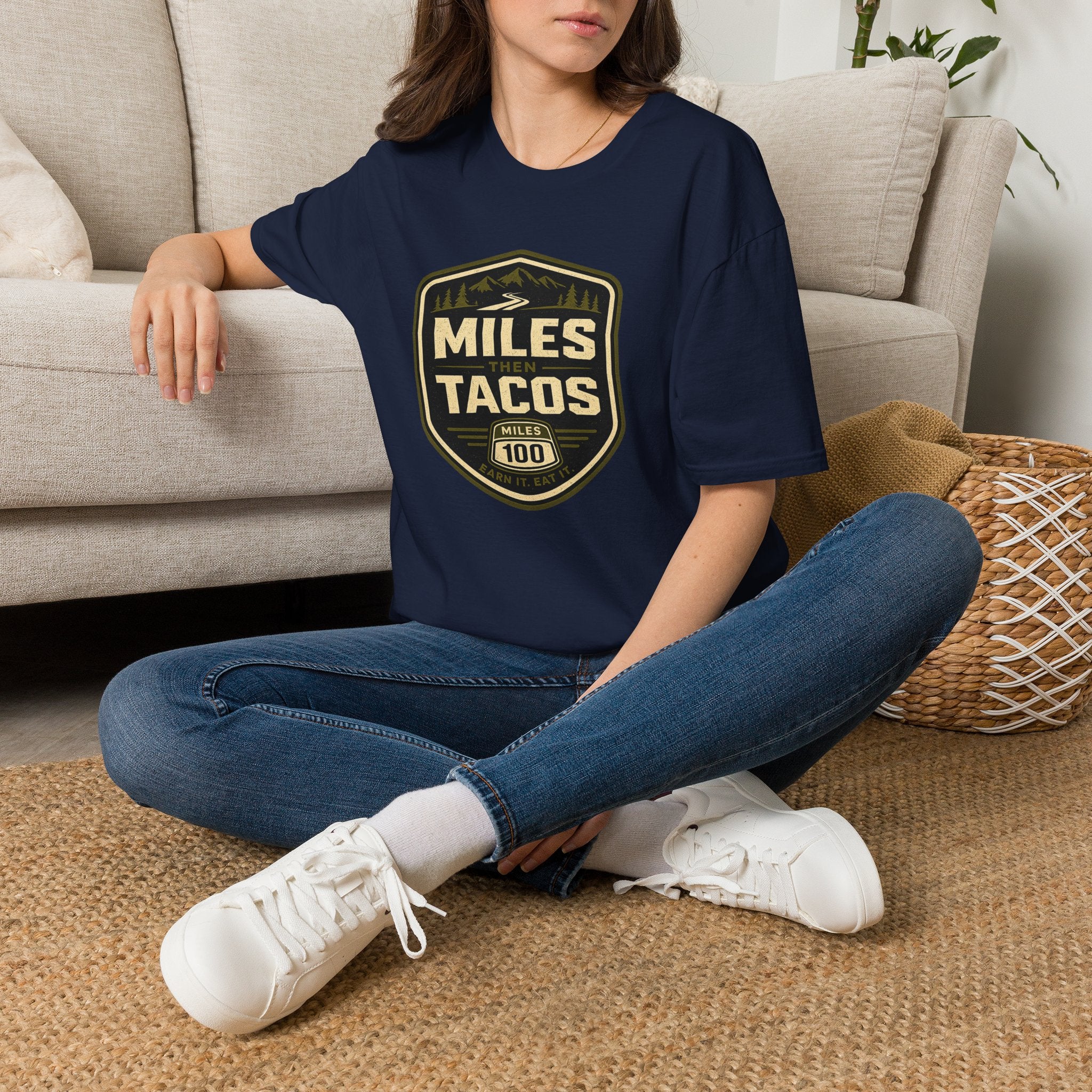 Miles Then Tacos | Premium Unisex T-Shirt | Gym Then Tacos
