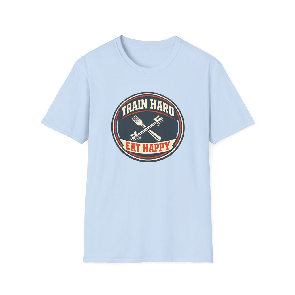 Train Hard. Eat Happy. | Premium Unisex T-Shirt | Gym Then Tacos