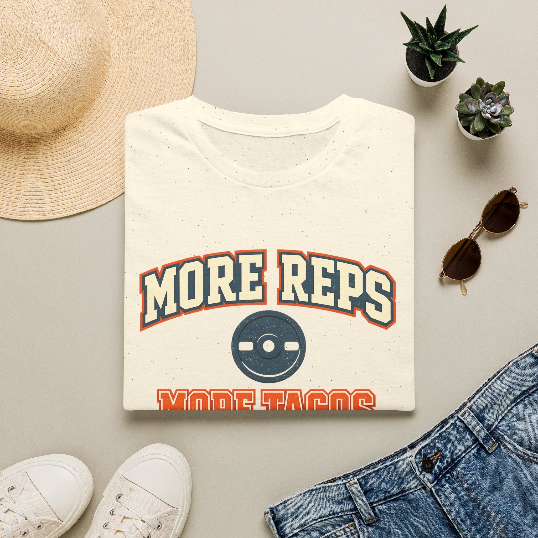 More Reps, More Tacos! | Premium Unisex T-Shirt | Gym Then Tacos