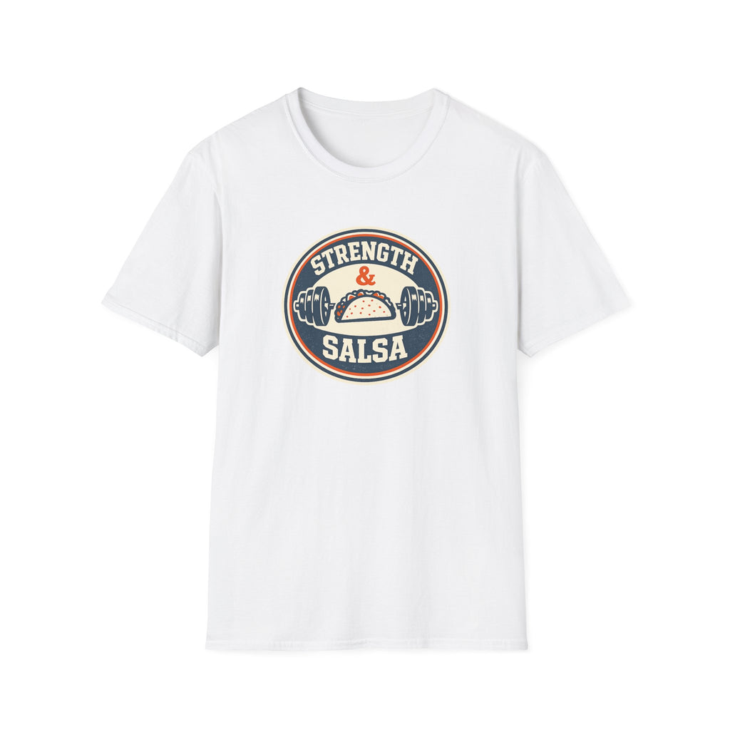 Strength & Salsa | Premium Unisex T-Shirt | Gym Then Tacos