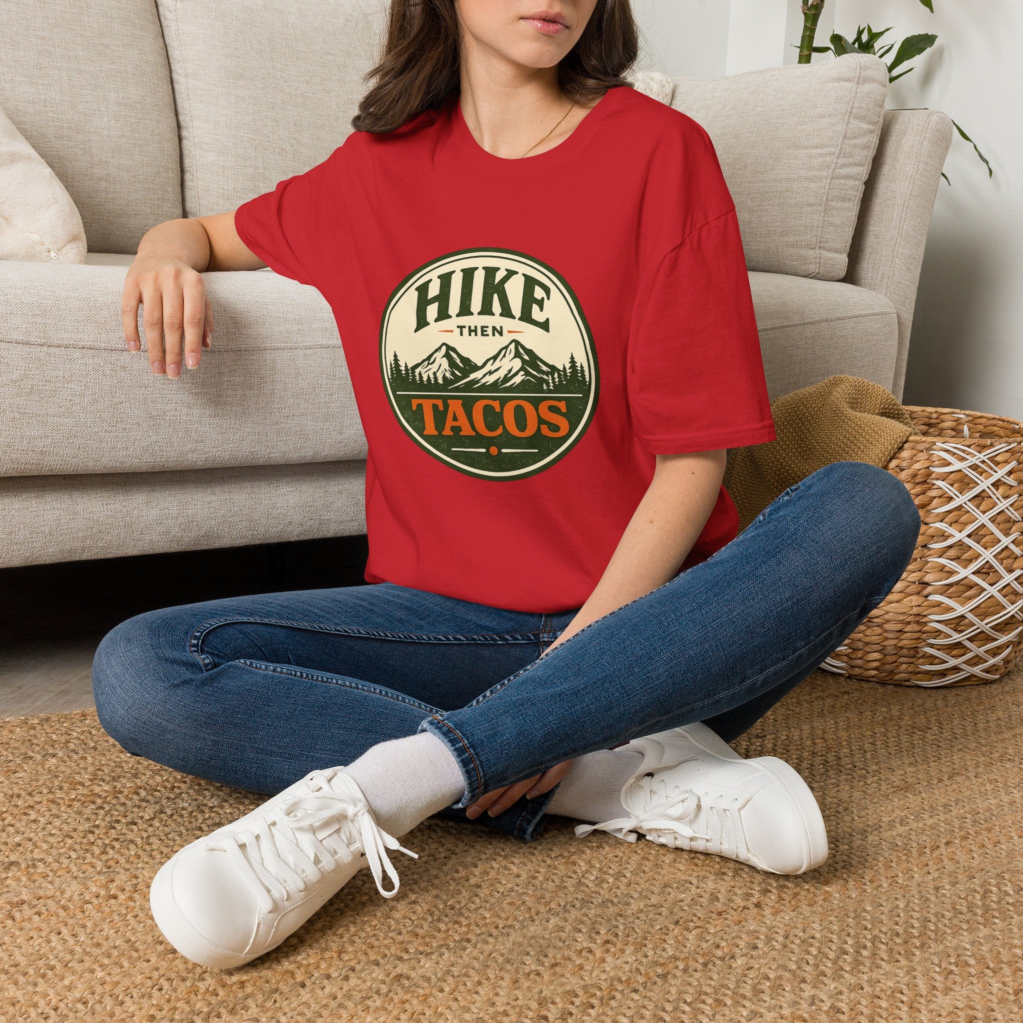 Hike Then Tacos | Premium Unisex T-Shirt | Gym Then Tacos