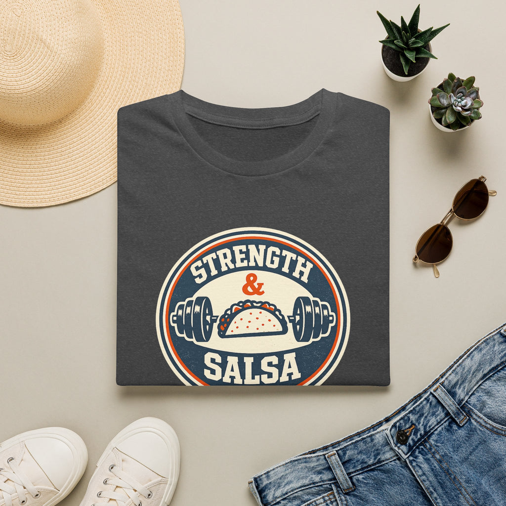 Strength & Salsa | Premium Unisex T-Shirt | Gym Then Tacos