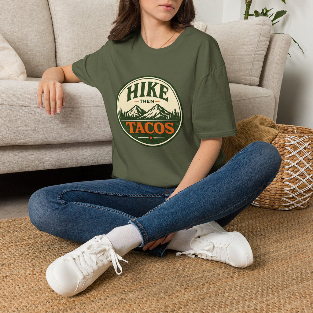 Hike Then Tacos | Premium Unisex T-Shirt | Gym Then Tacos