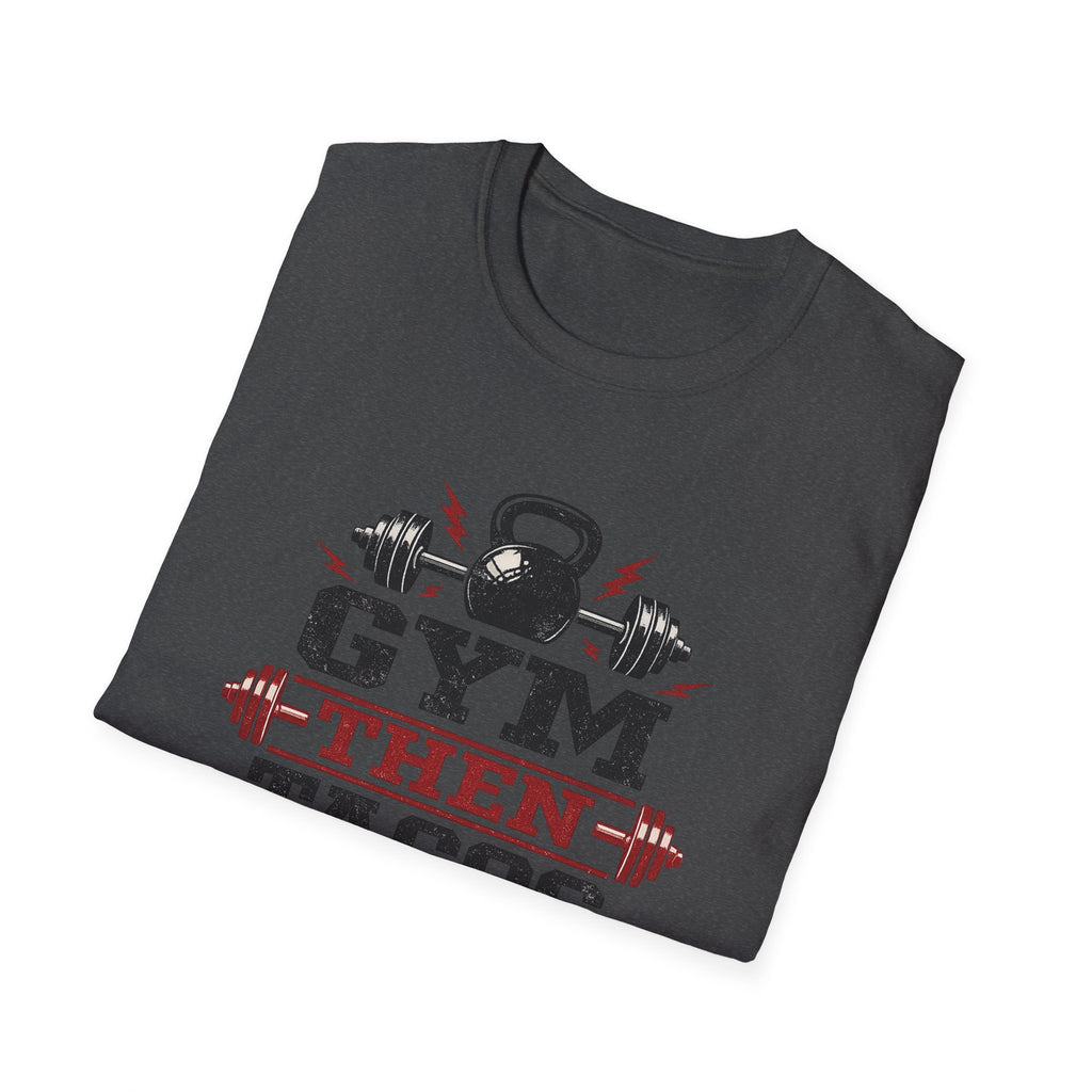 Powered By Carbs | Premium Unisex T-Shirt | Gym Then Tacos