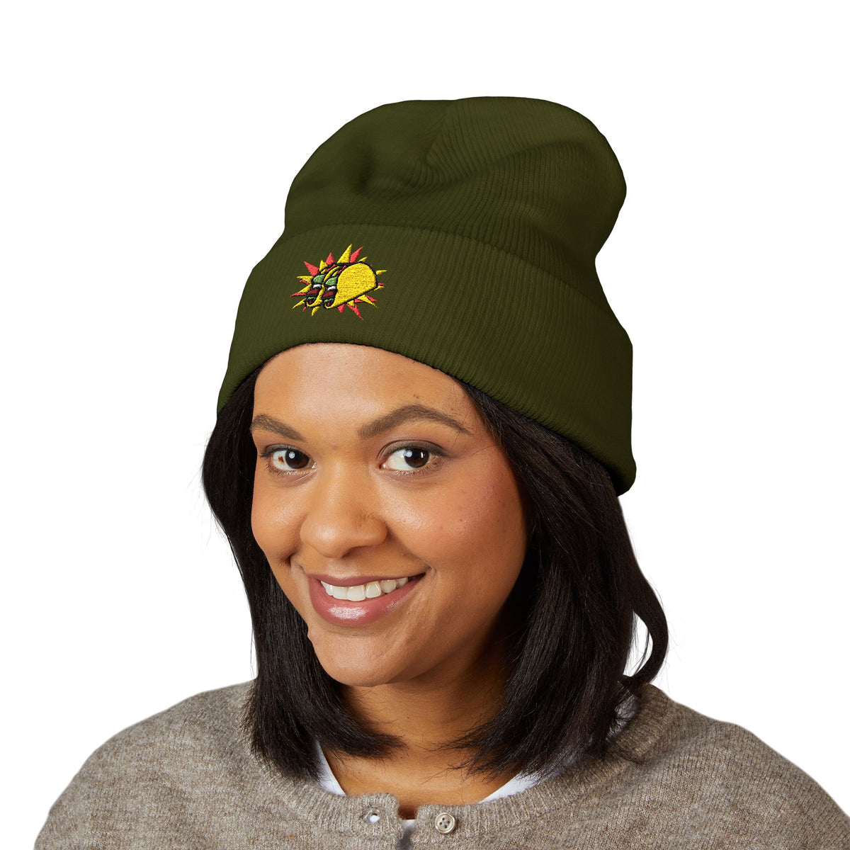 The Taco Beanie - Embroidered | Gym Then Tacos
