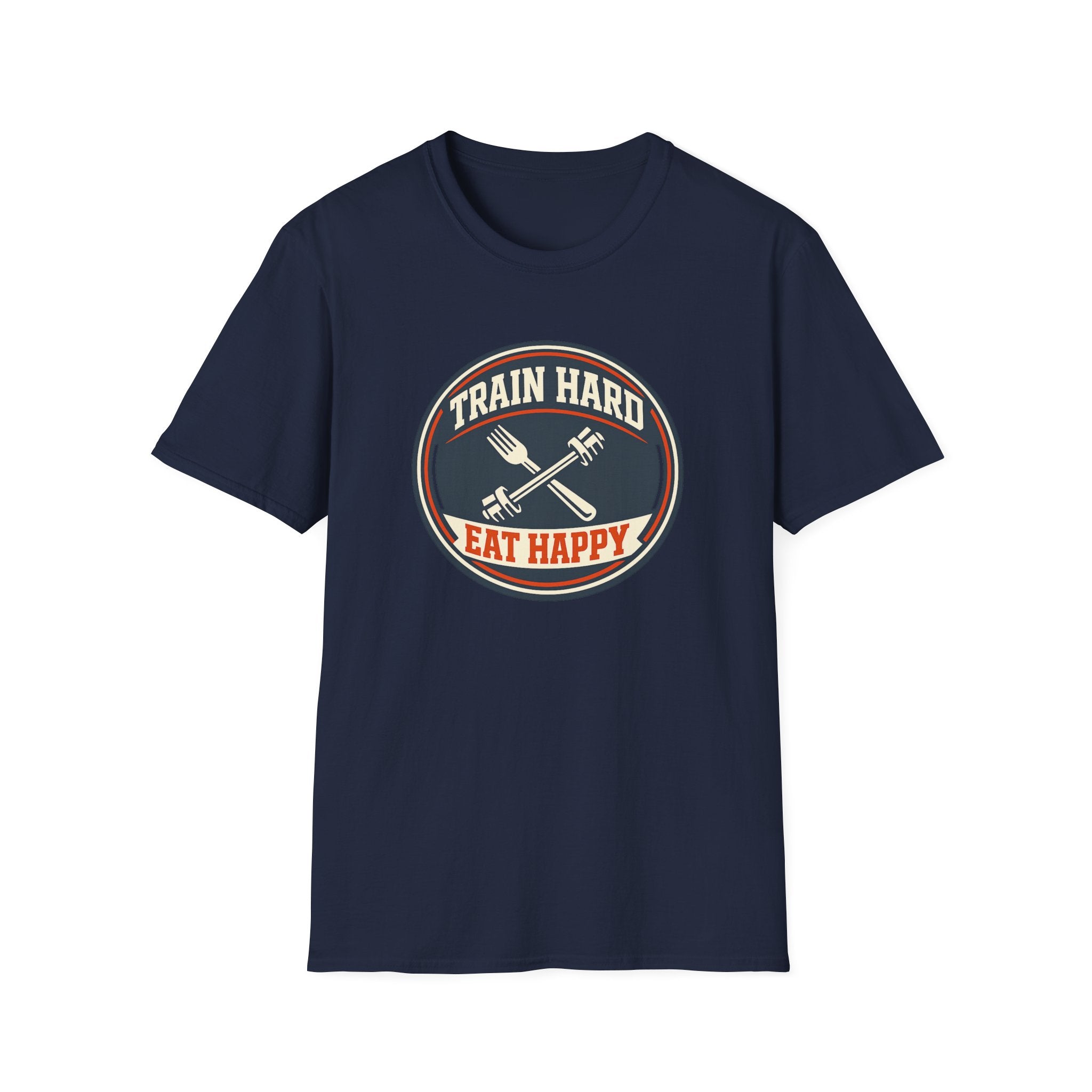 Train Hard. Eat Happy. | Premium Unisex T-Shirt | Gym Then Tacos
